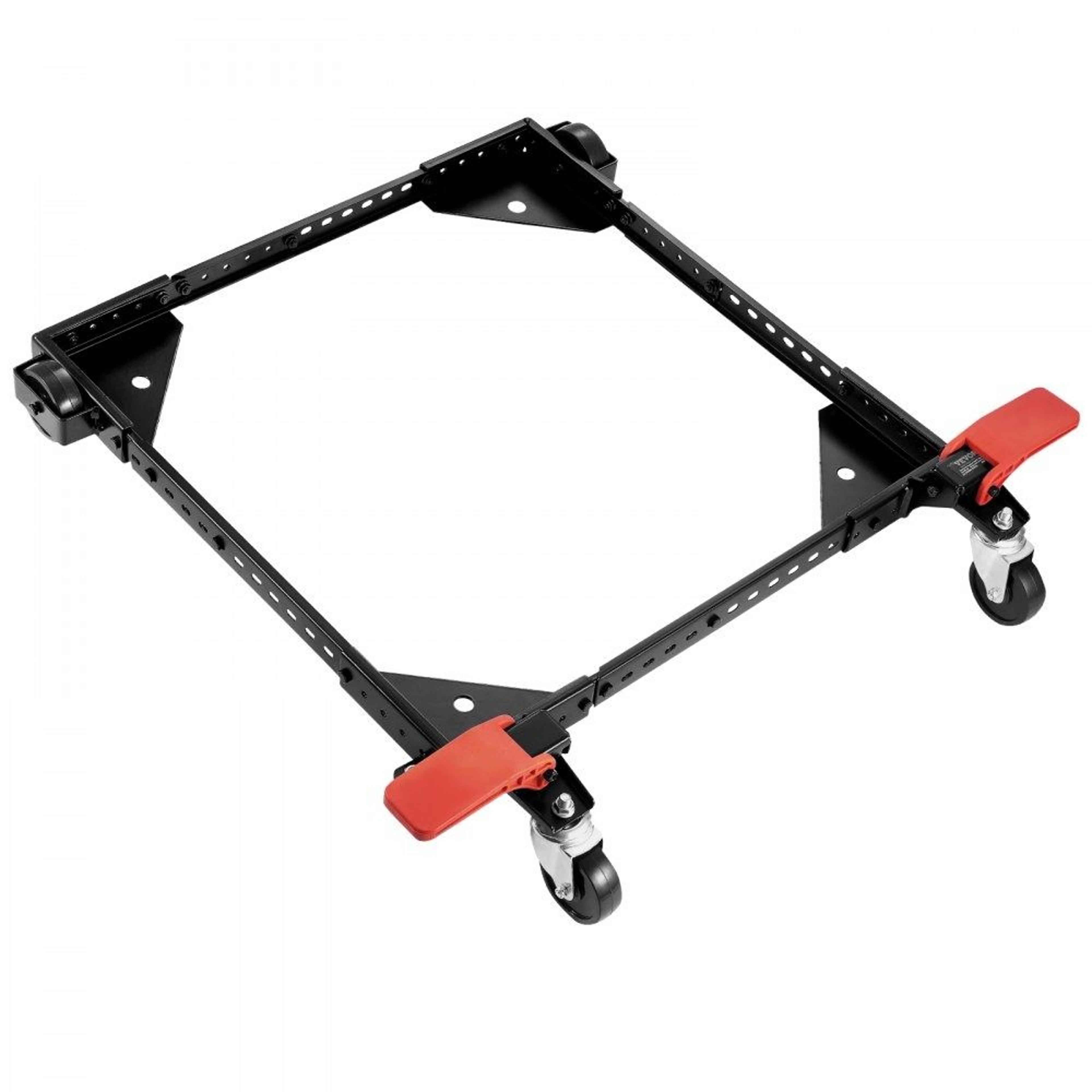 heavy duty adjustable mobile base stand 500 lb capacity with locking swivel wheels