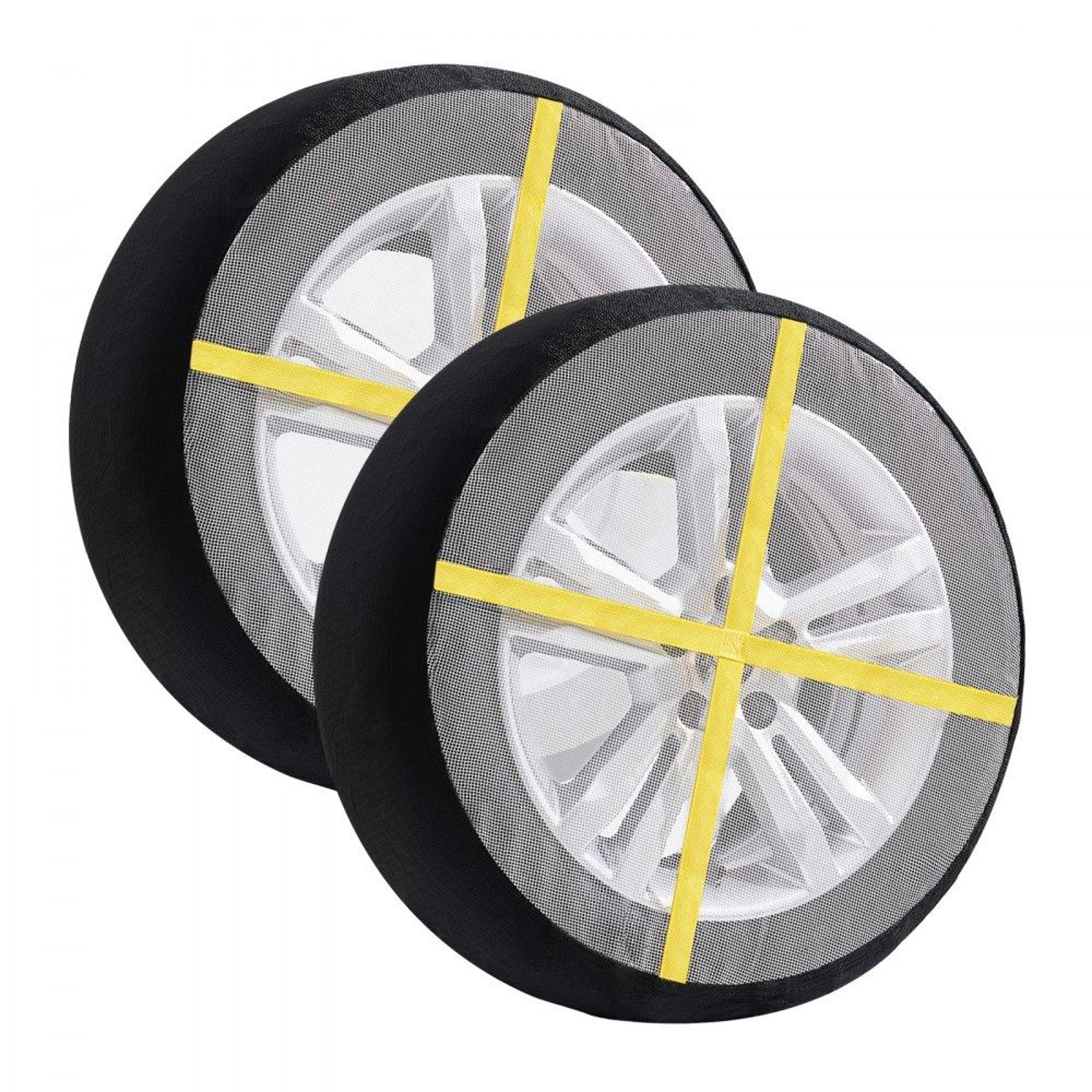 thickened snow tire socks full coverage polyester traction covers pack of 2