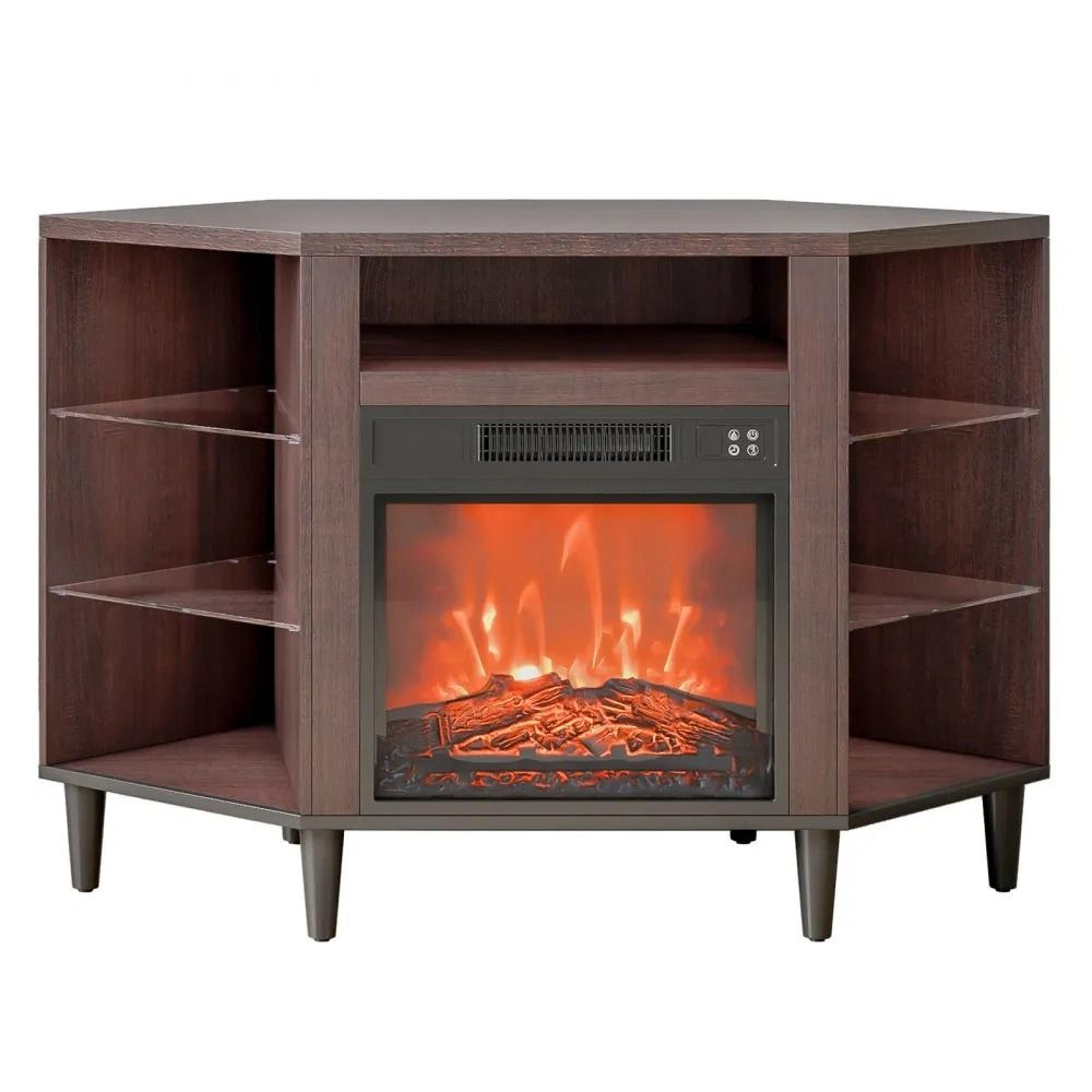 electric fireplace tv stand for 50 inch tvs with led lighting and remote control