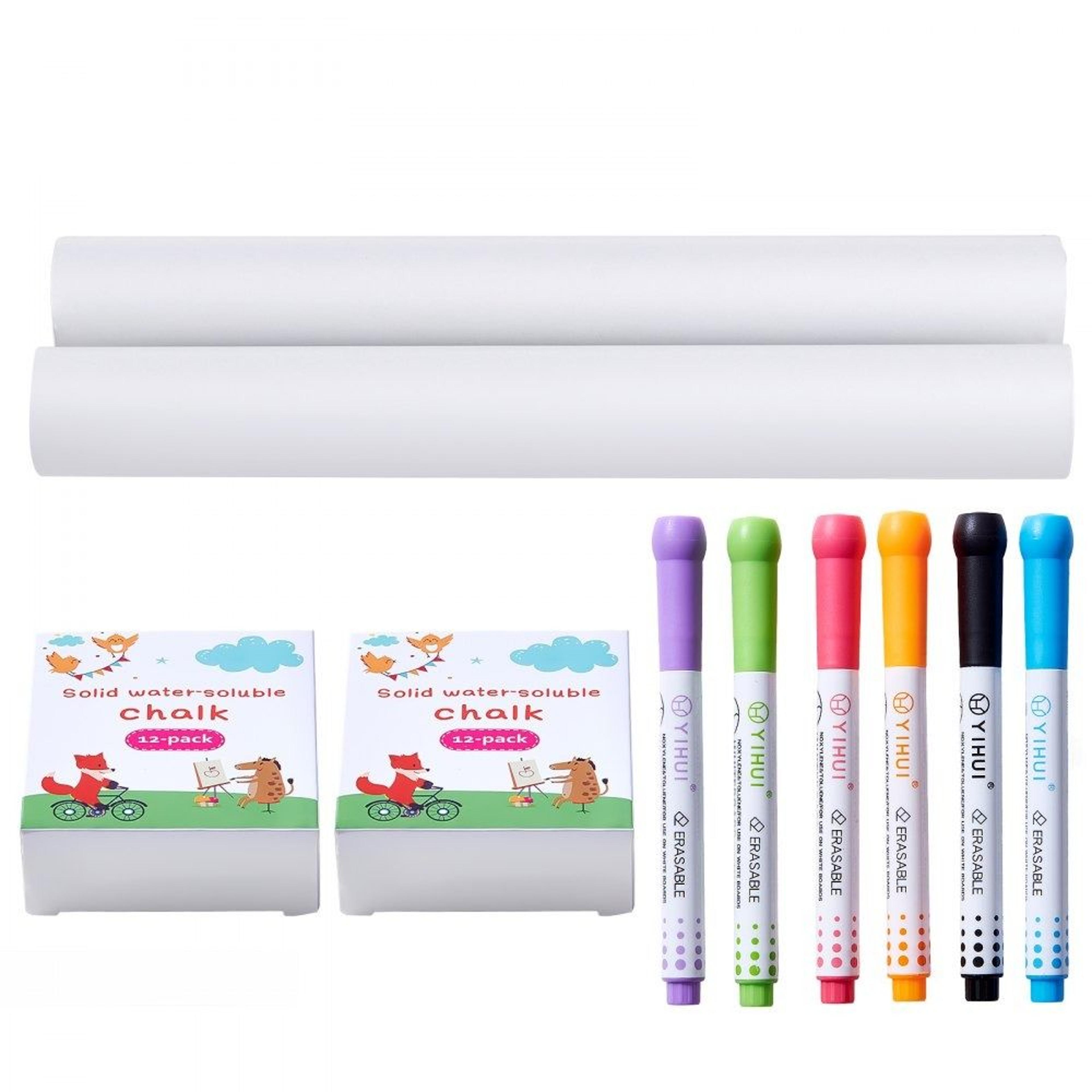 kids easel accessory set 32 piece art painting kit with chalk markers and paper rolls