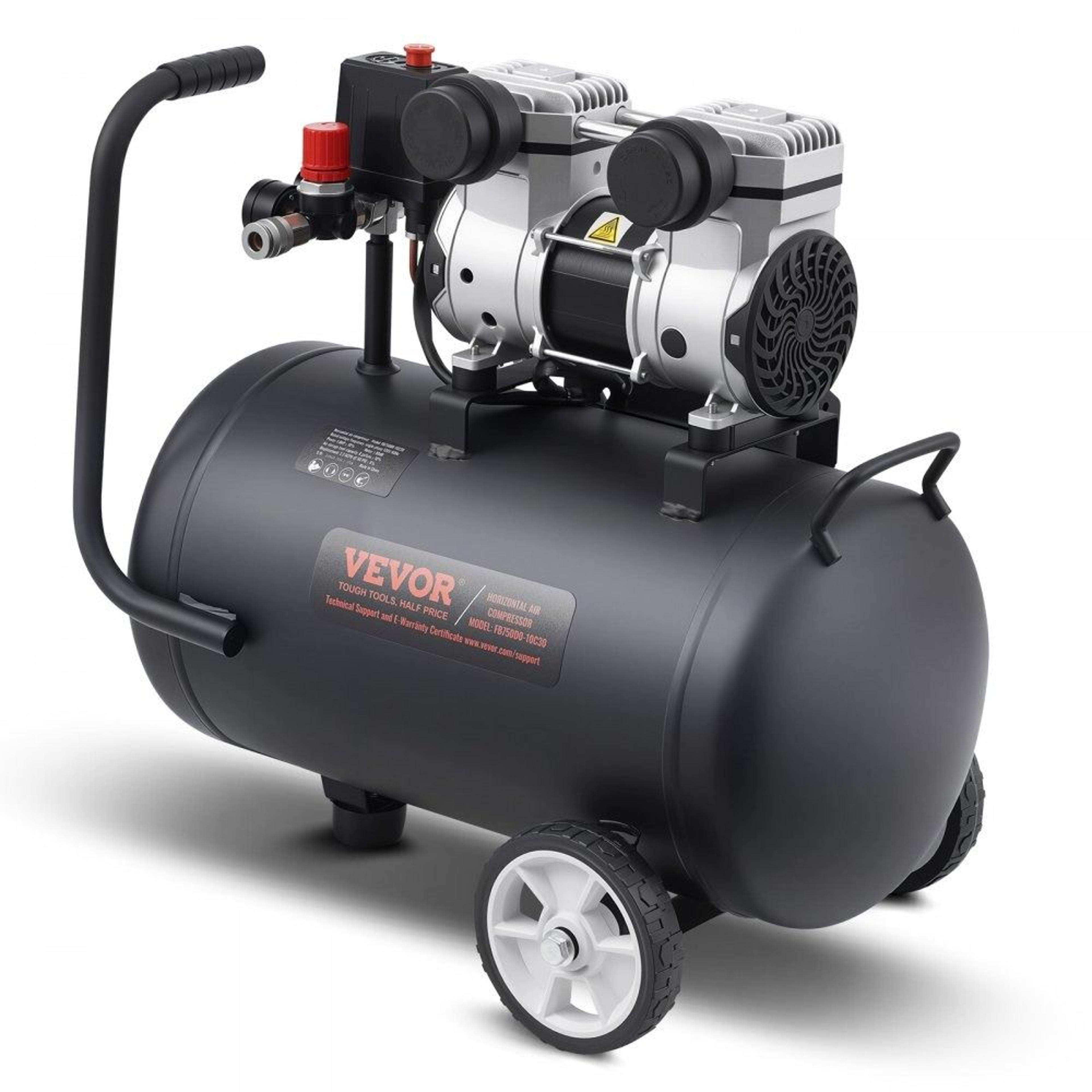 8 gallon oil free air compressor 120 psi portable quiet compressor