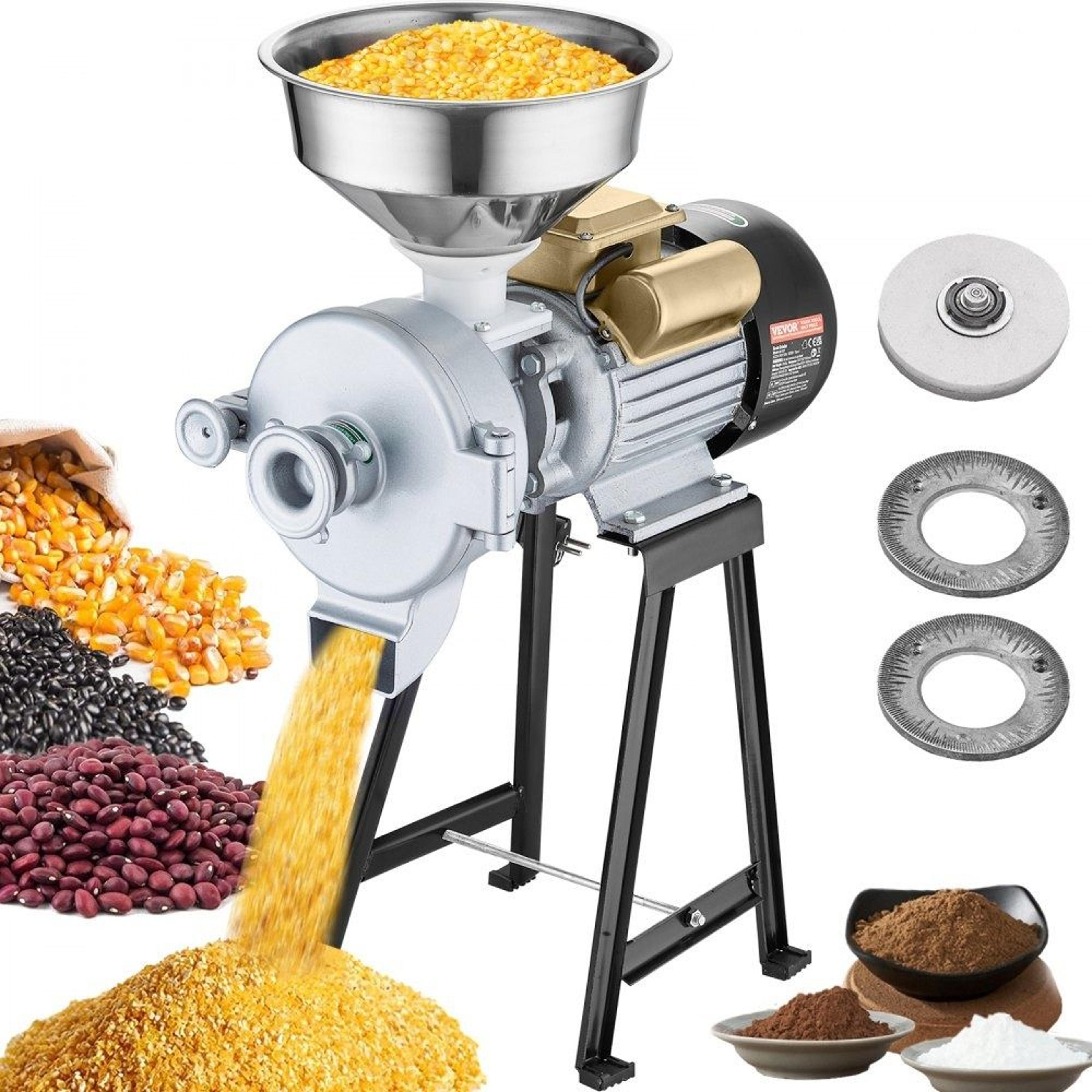 electric grain mill grinder 3000w wet dry commercial corn spice and cereal grinder