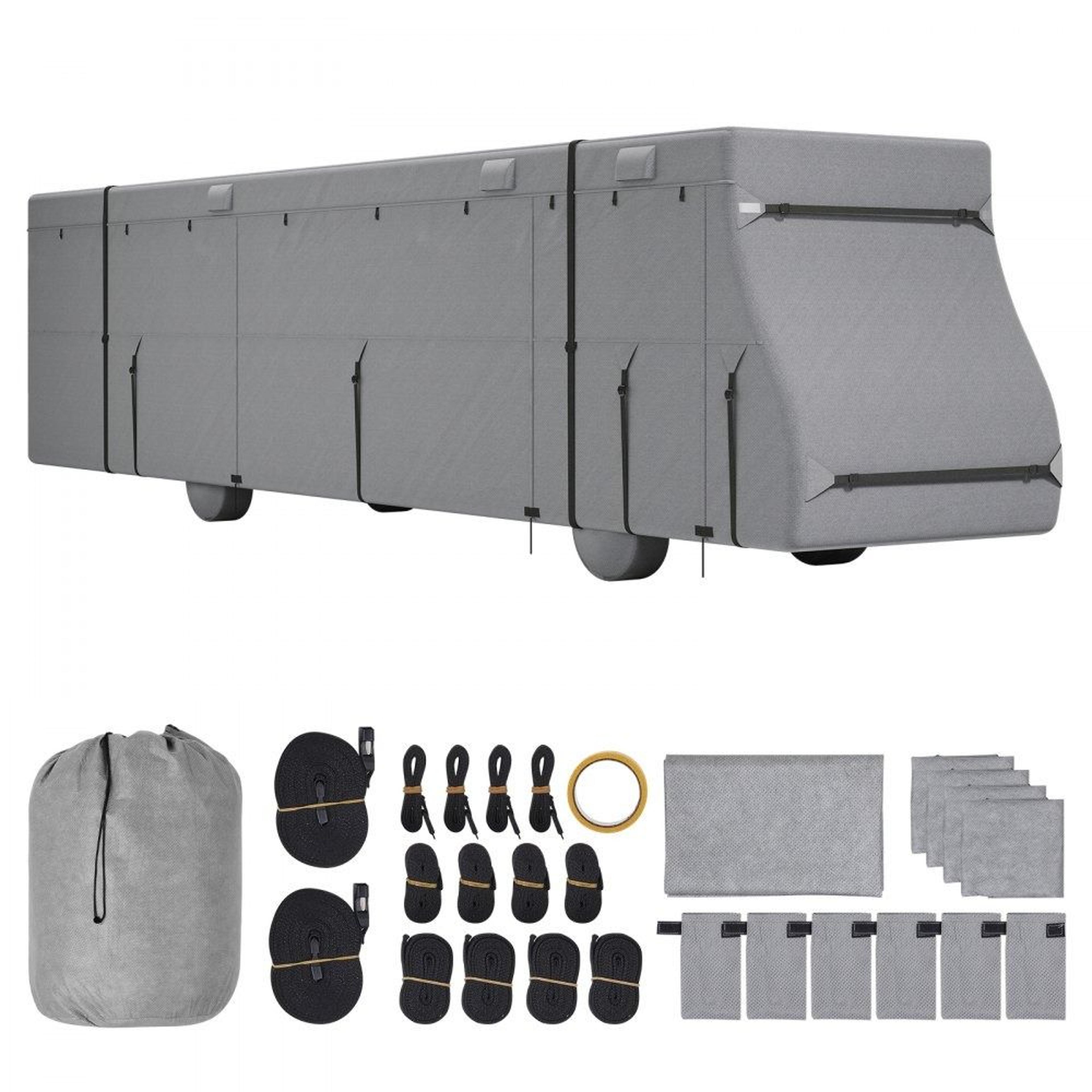 class a rv cover 40-43 ft motorhome cover waterproof non woven fabric camper cover with tire covers and storage bag