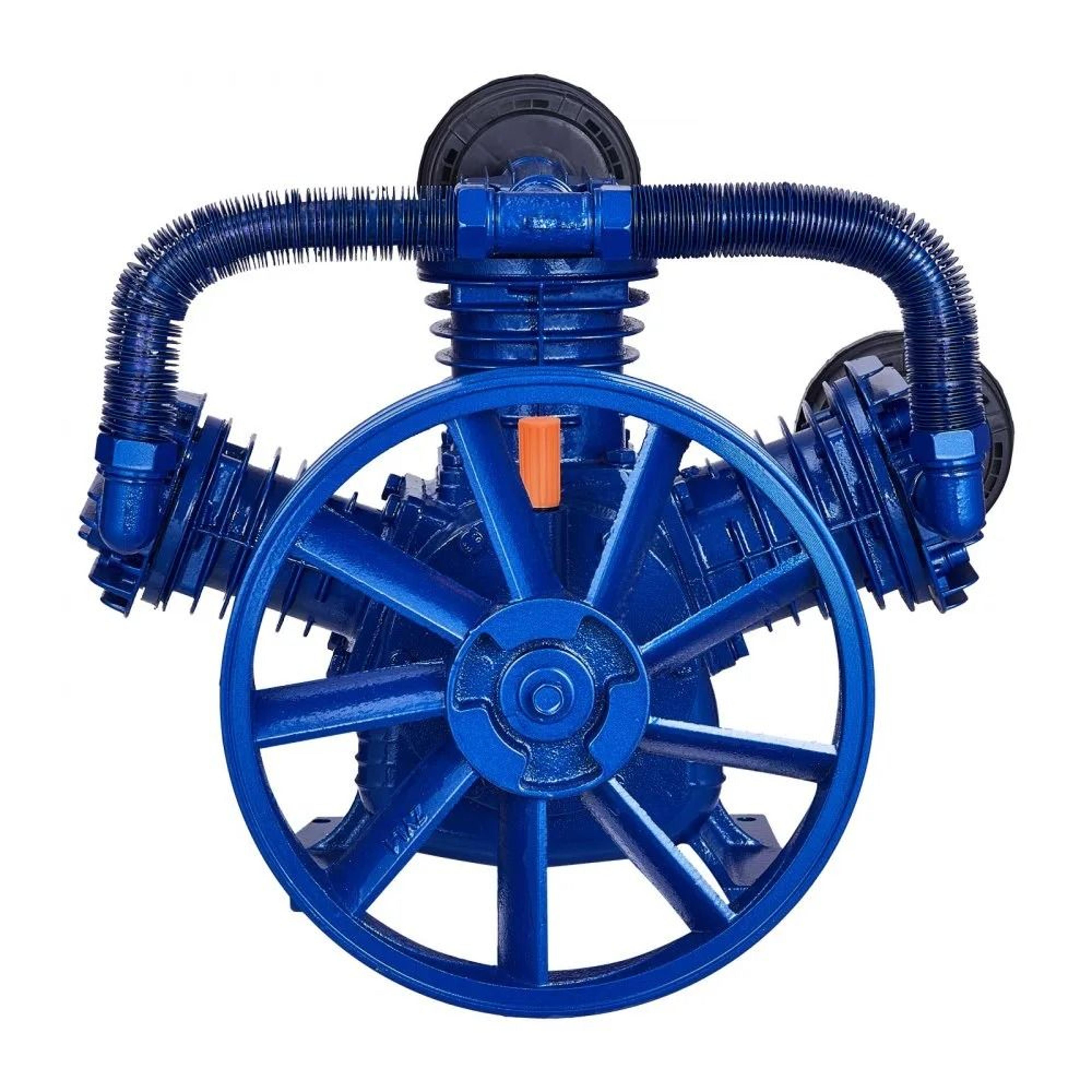 air compressor pump head 10hp 3 cylinder dual stage v type cast iron piston pump