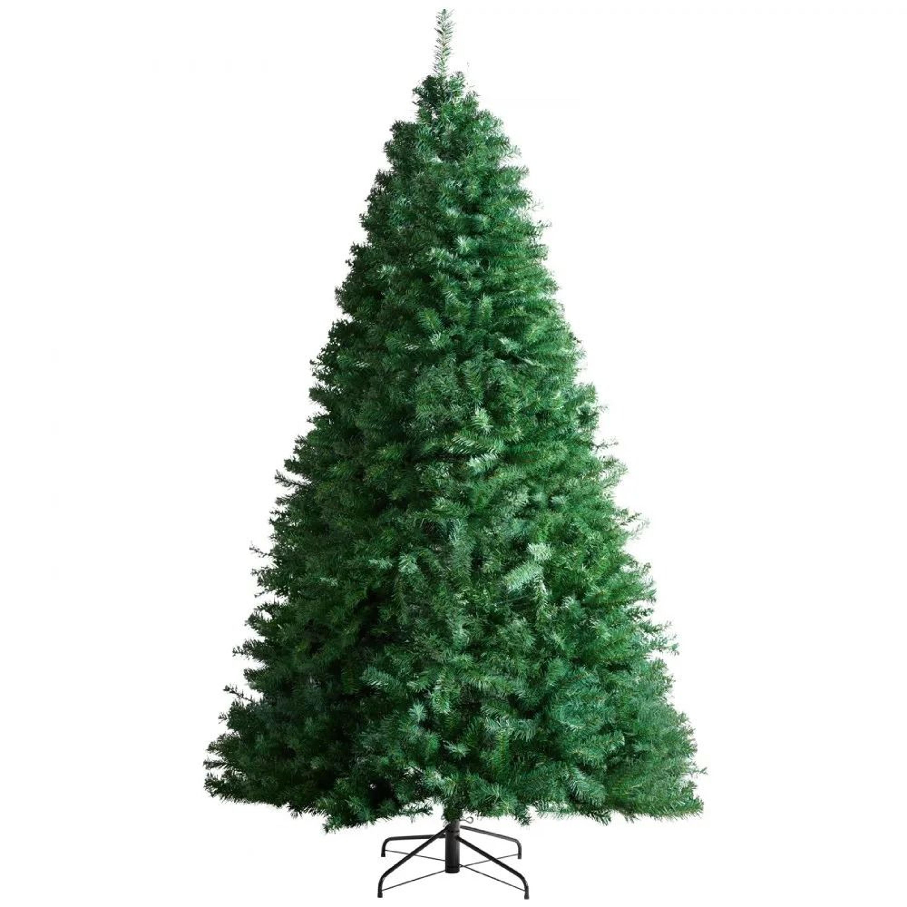 7.5 ft artificial christmas tree with 1346 pvc branch tips metal base for holiday decoration