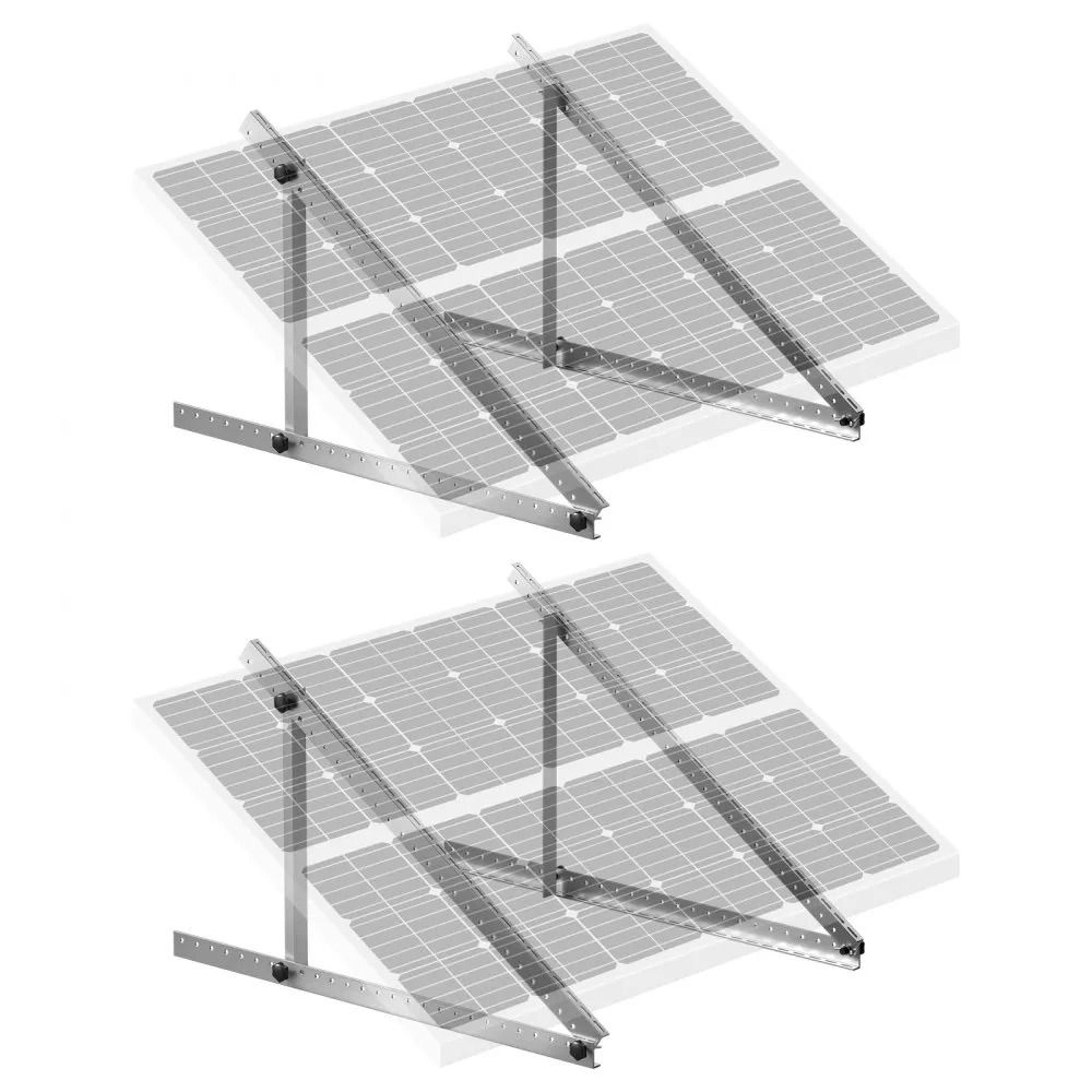 45 inch adjustable solar panel mounting brackets 2 set aluminum tilt mount for 100 to 400w panels