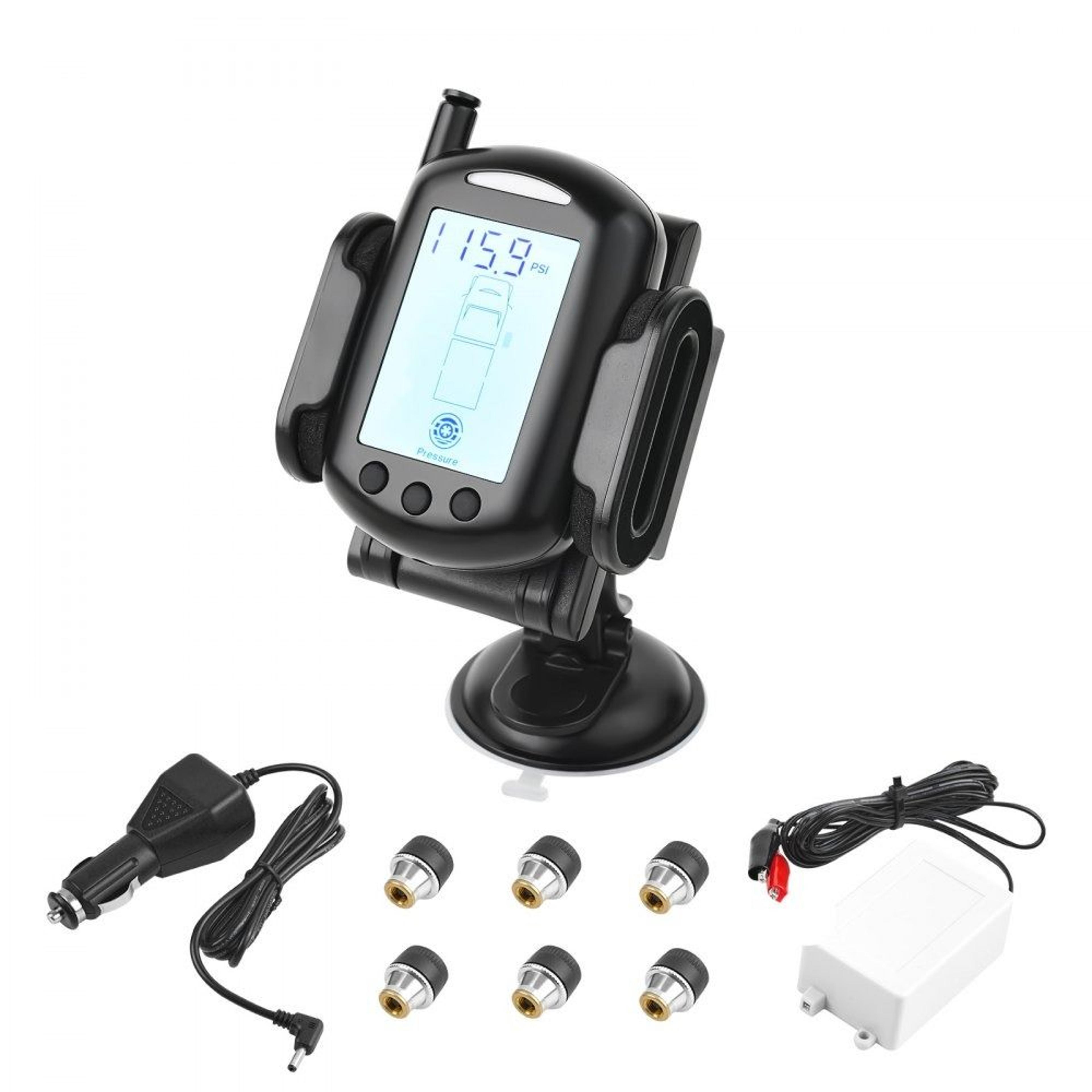 rv tire pressure monitoring system 0 to 199 psi wireless tpms with 6 waterproof sensors