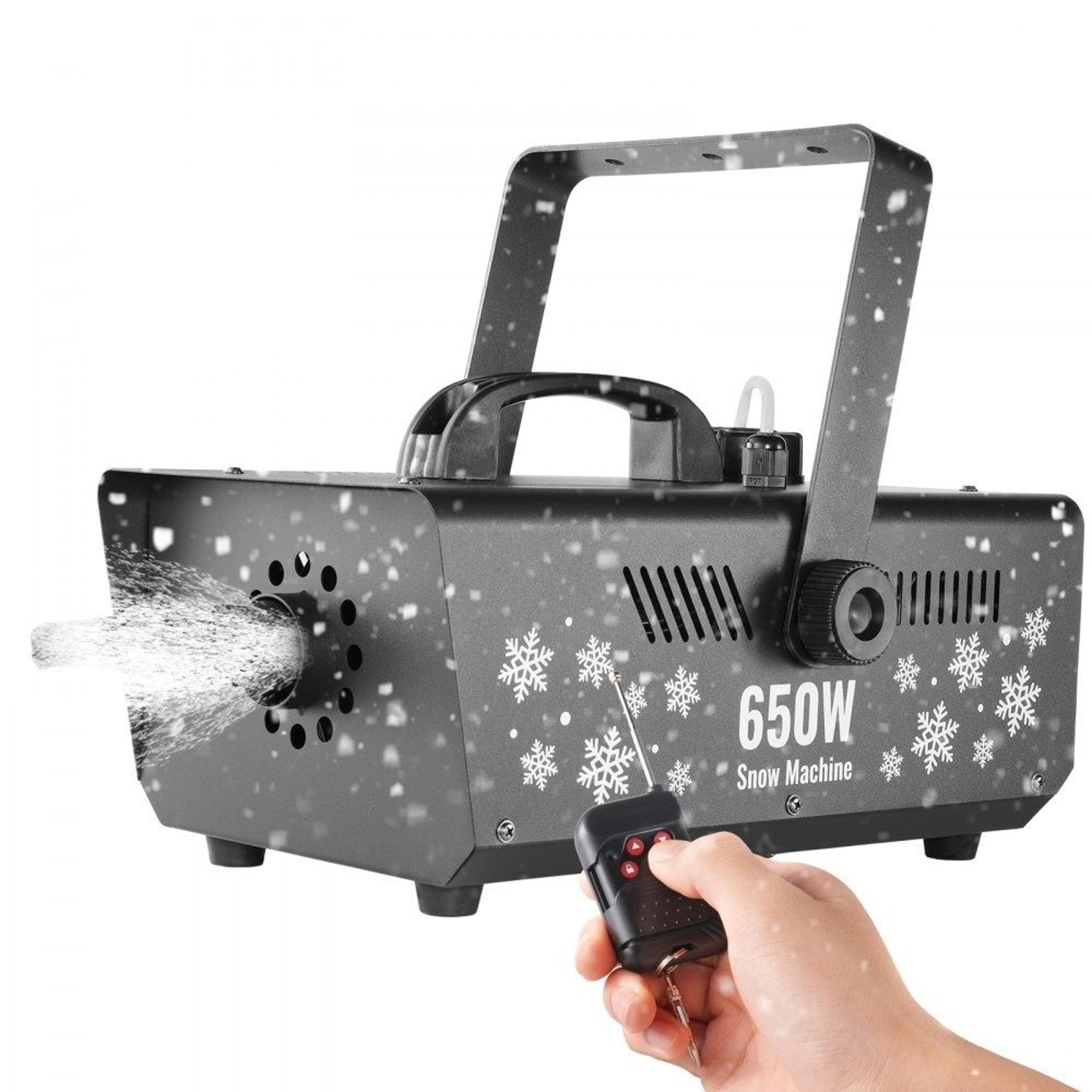 650w snow machine with wireless remote 1l tank and adjustable artificial snow output