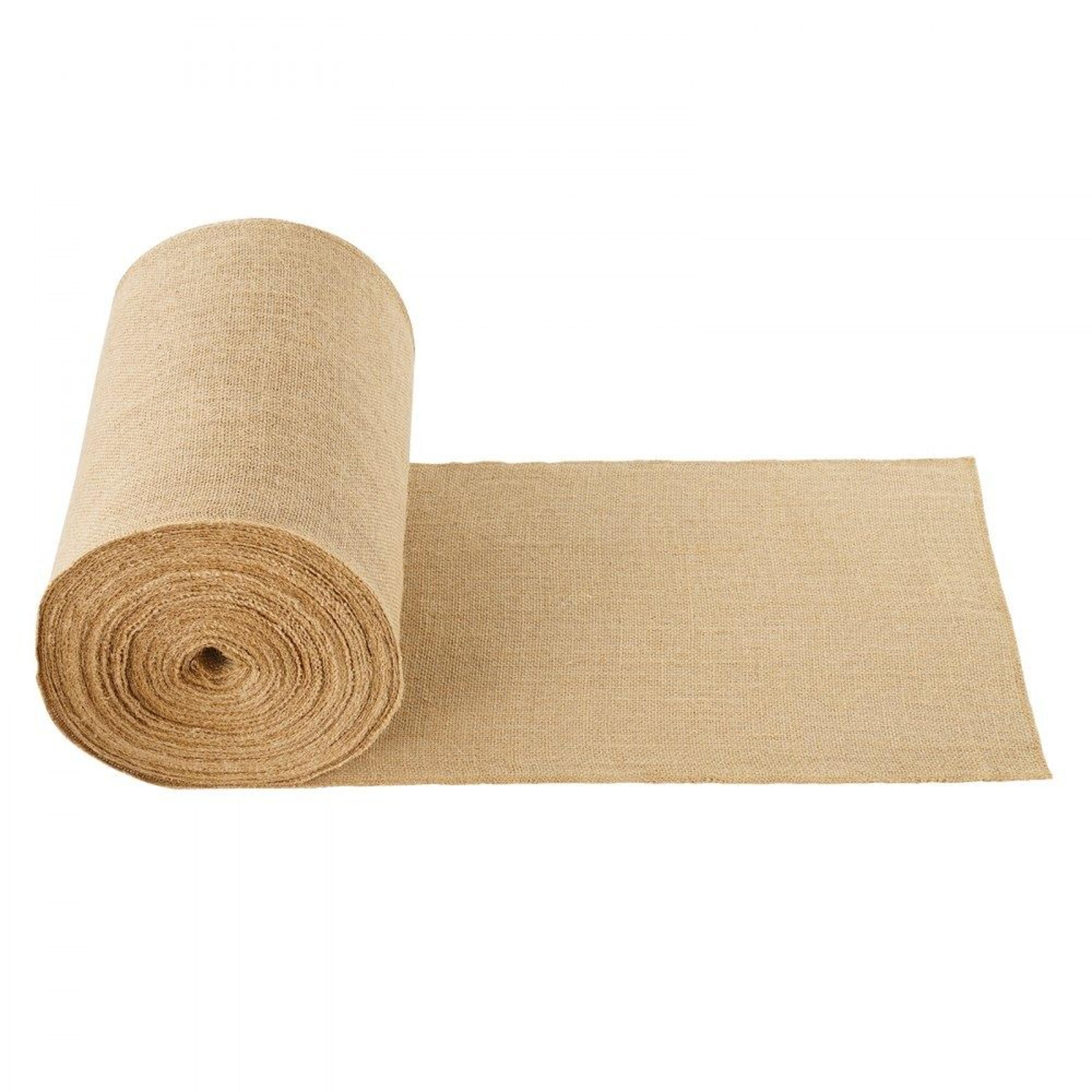 natural burlap fabric roll 14 inch x 150 feet for crafts decor weddings and gardening