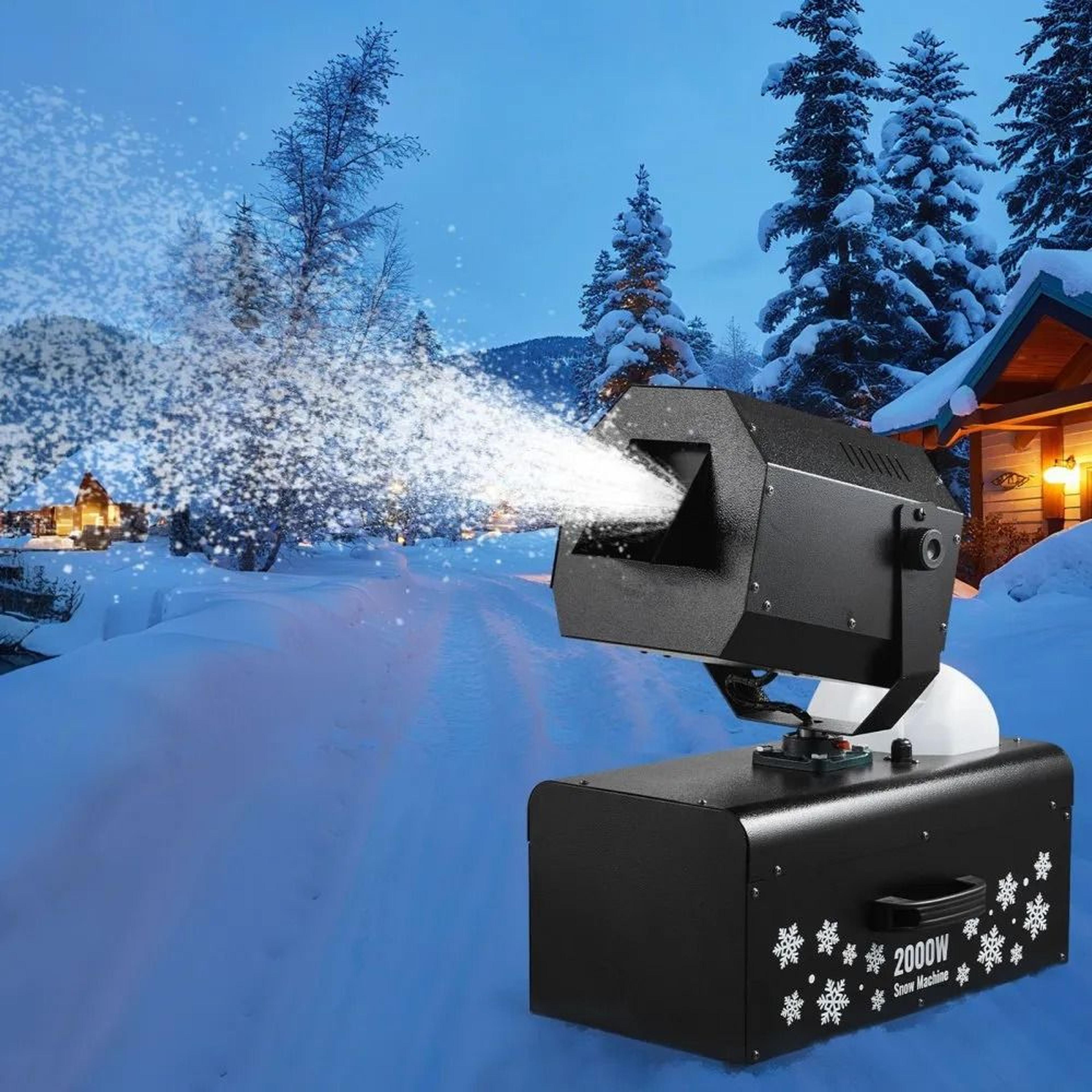 2000W Snow Machine With 90 Degree Oscillation 5L Tank And Remote Controls 5
