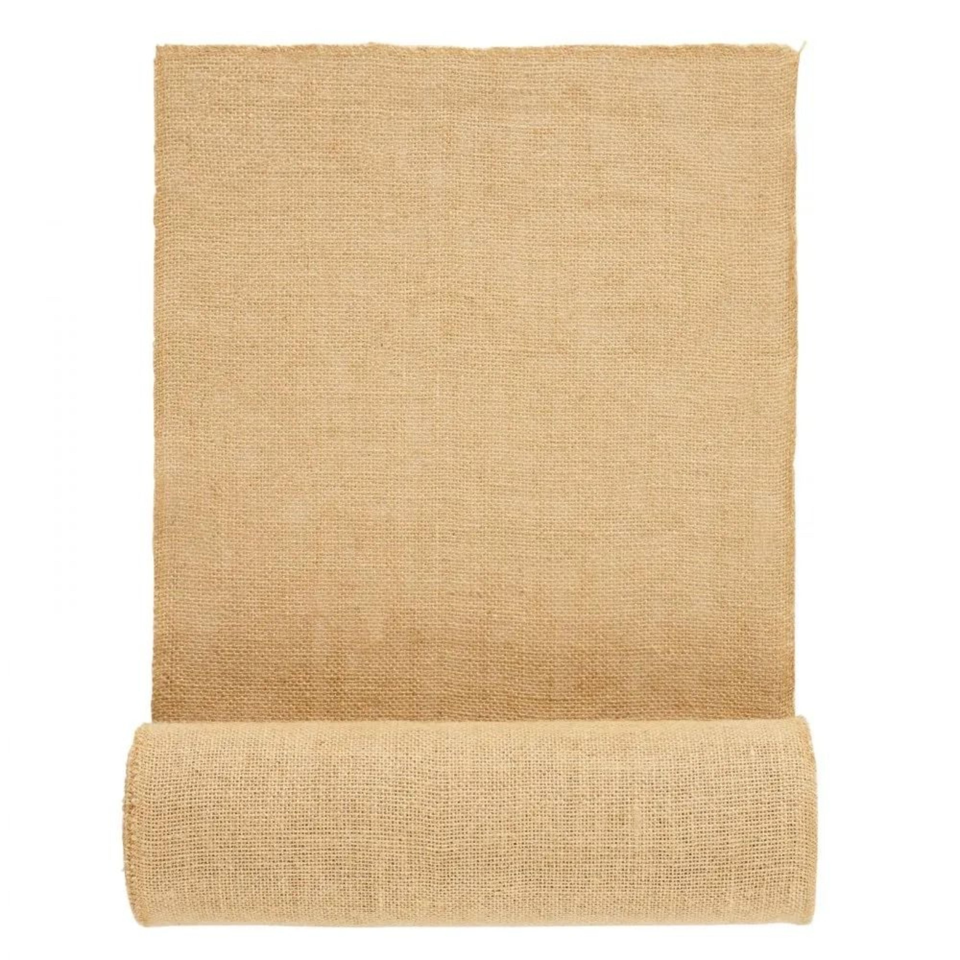 natural burlap fabric roll 14 inch x 30 feet high density jute fabric for crafts decor and gardening