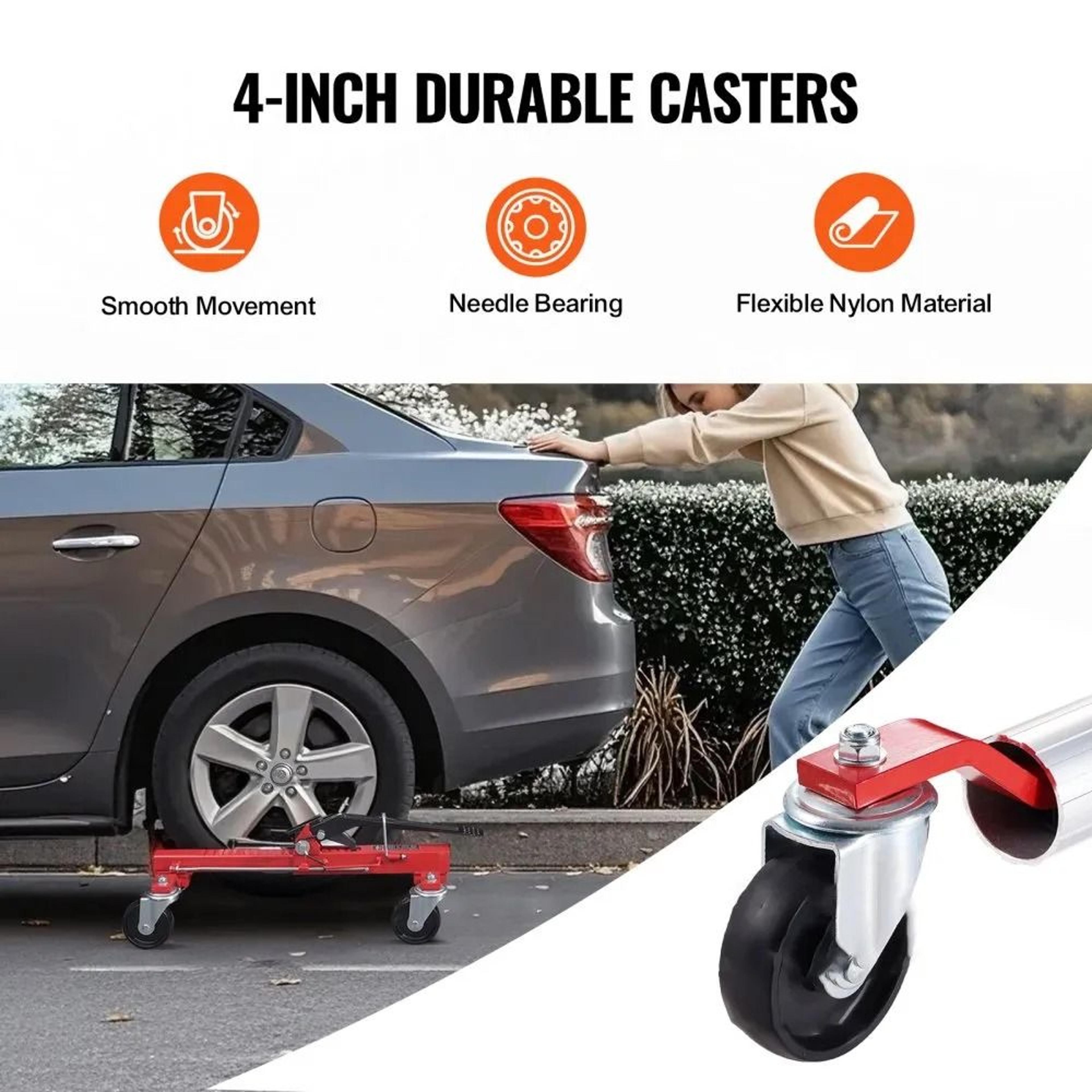 1500 Lb Wheel Dolly Set Of 2 Heavy Duty Ratchet Vehicle Positioning Dollies 3