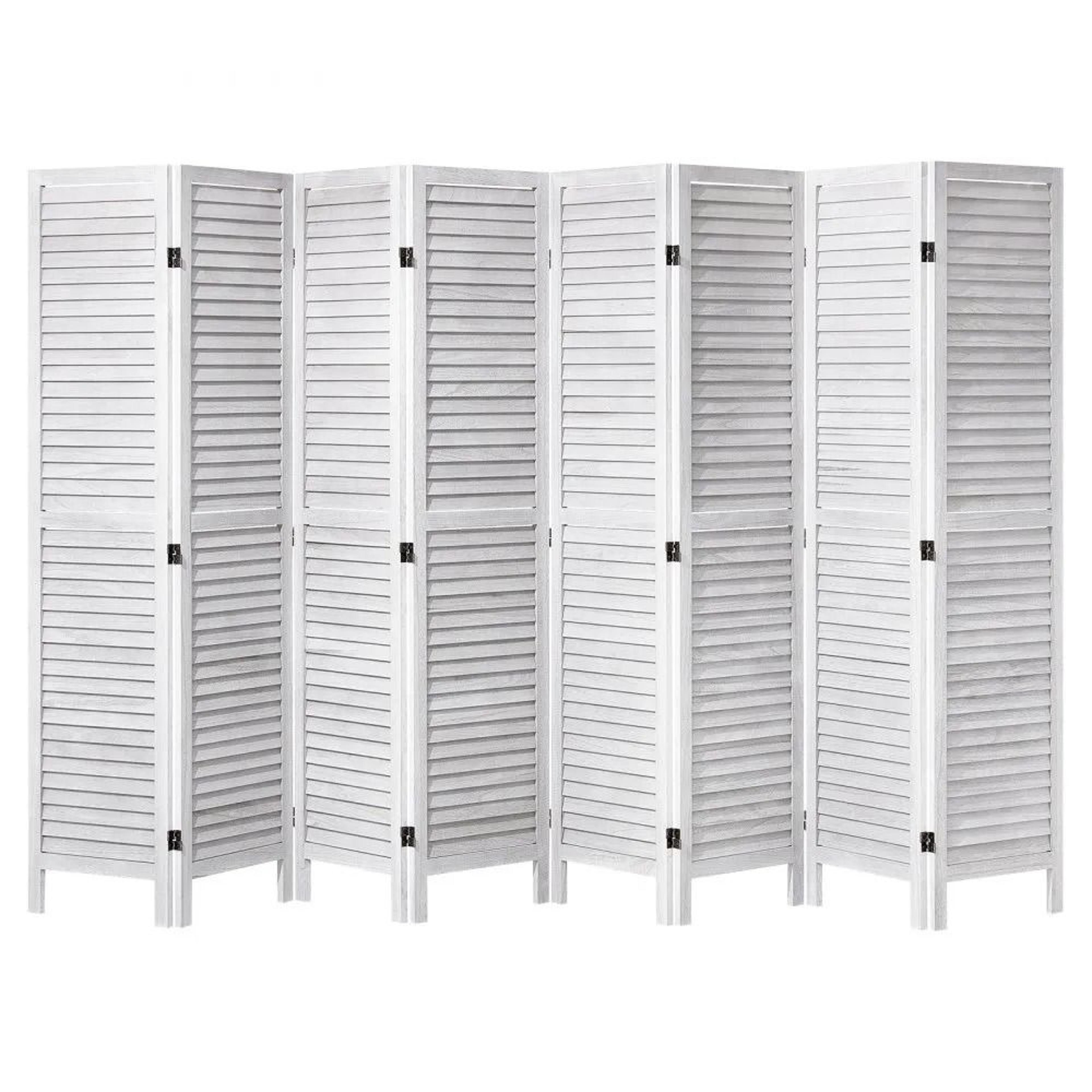 wood room divider tall folding privacy screen with louvered design