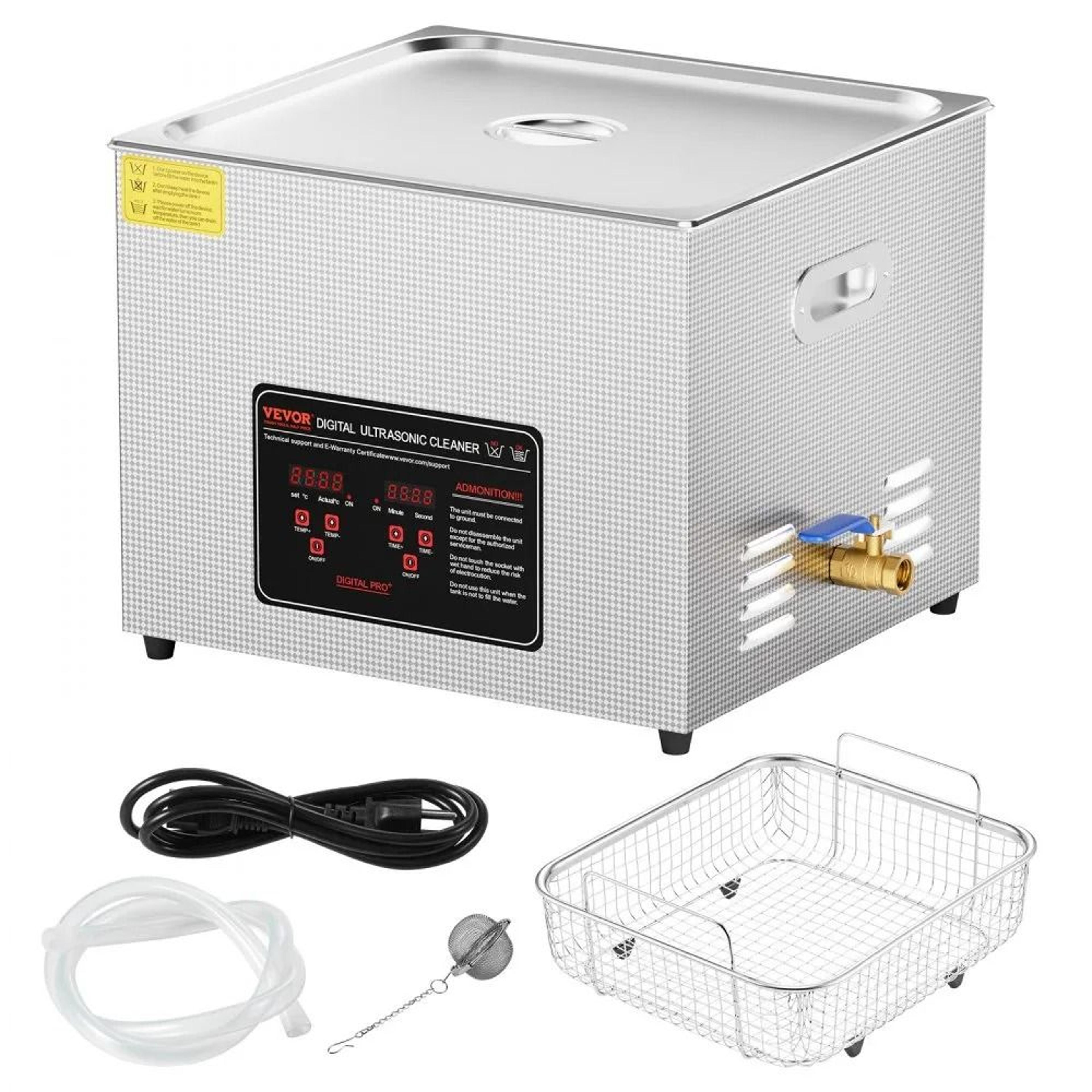 15l ultrasonic cleaner 360w 40khz heated digital cleaning machine with basket