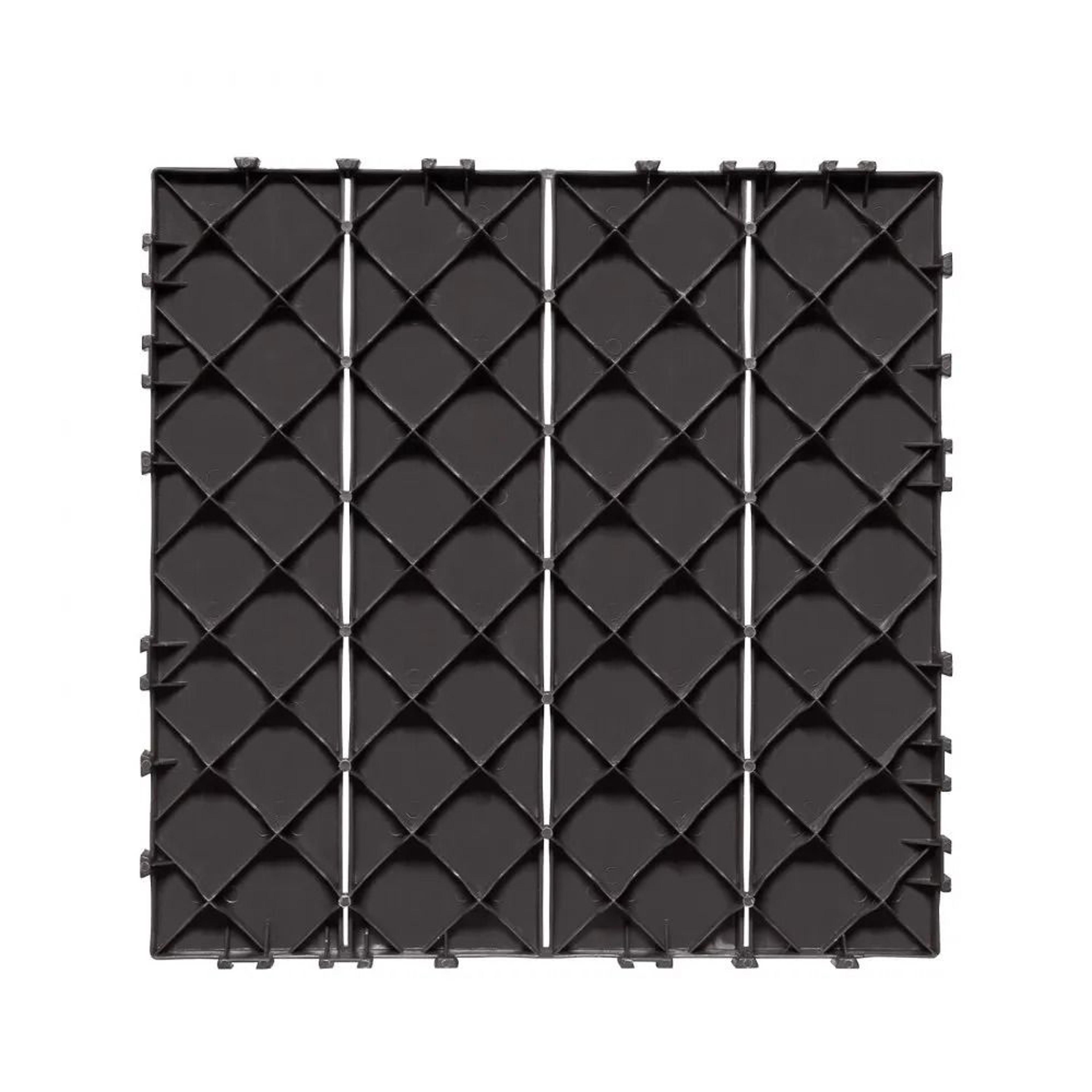 Interlocking Deck Tiles 36 Piece Waterproof PP Outdoor Flooring Dark Brown 7