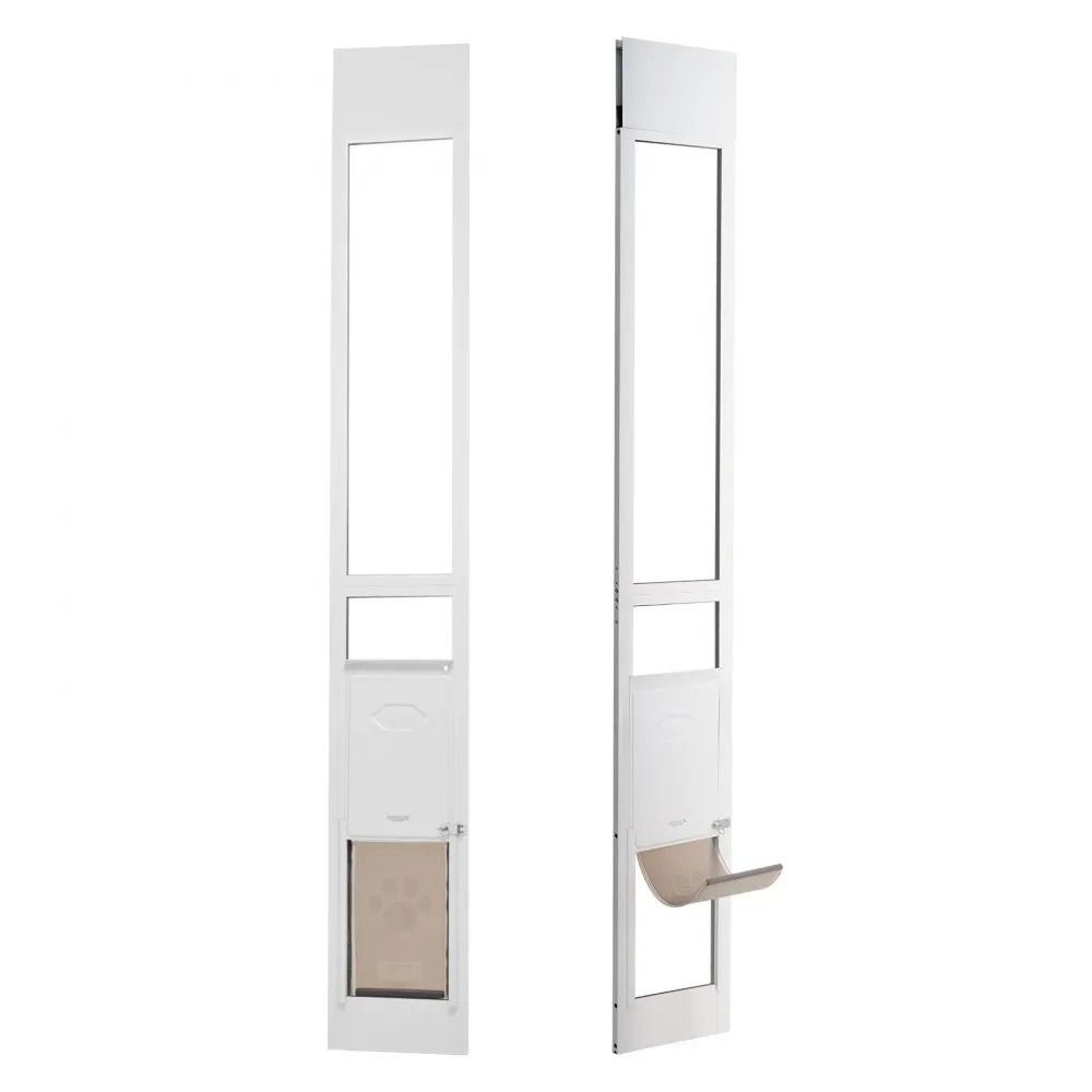 adjustable dog door for sliding glass door with aluminum frame tempered glass and lock