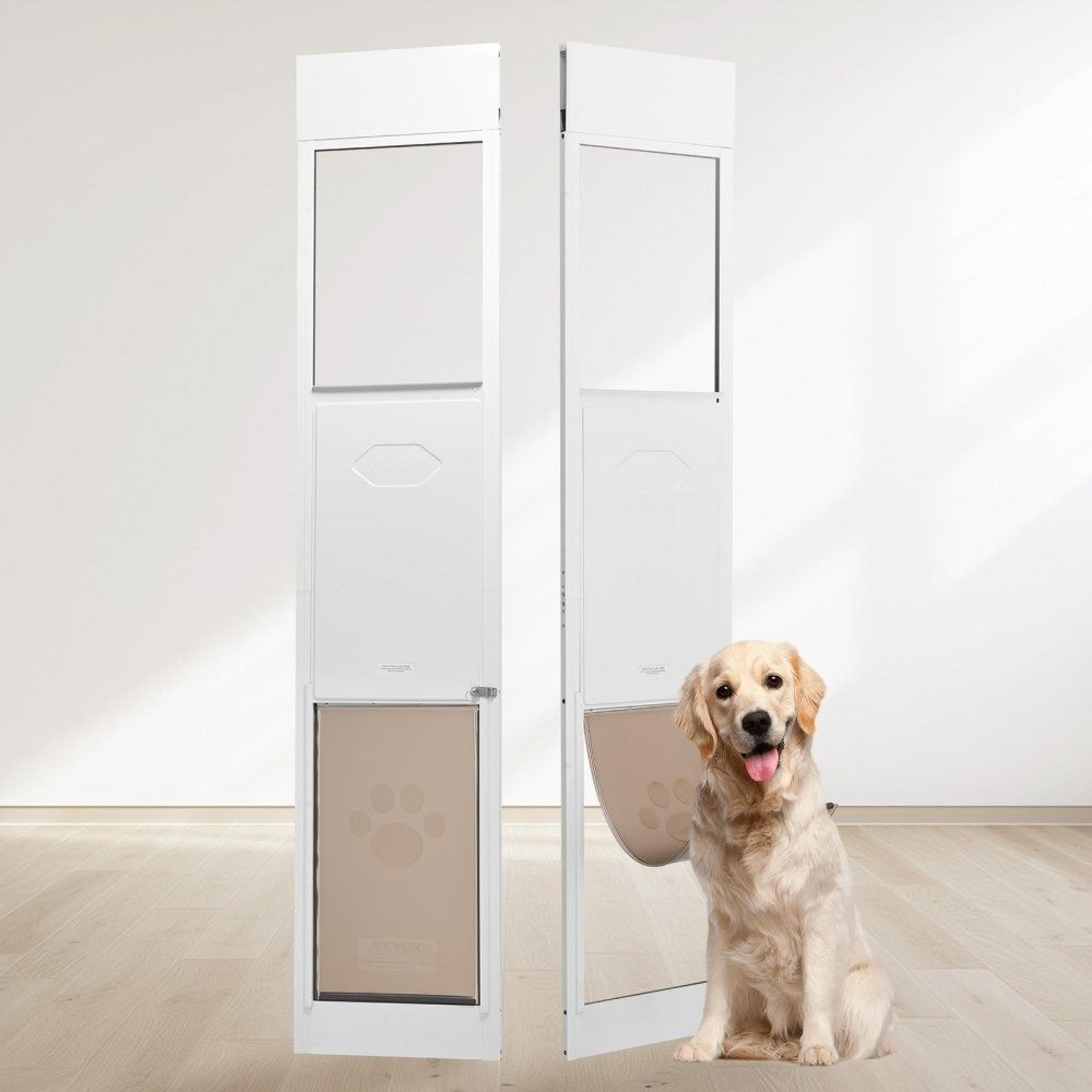 adjustable dog door for sliding glass door xl aluminum frame tempered glass pet door