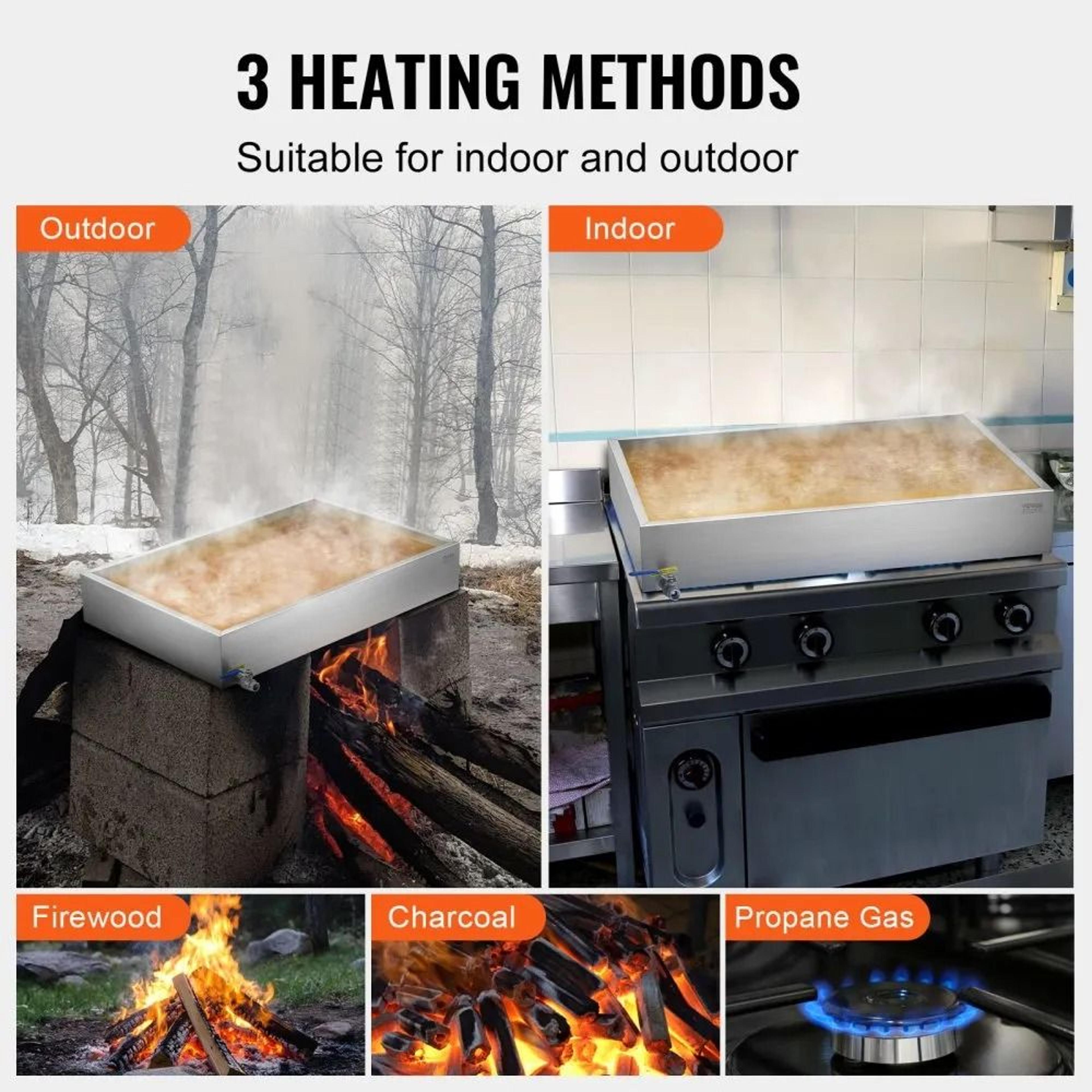 224 Gallon Maple Syrup Evaporator Pan 304 Stainless Steel With Adjustable Valve 3