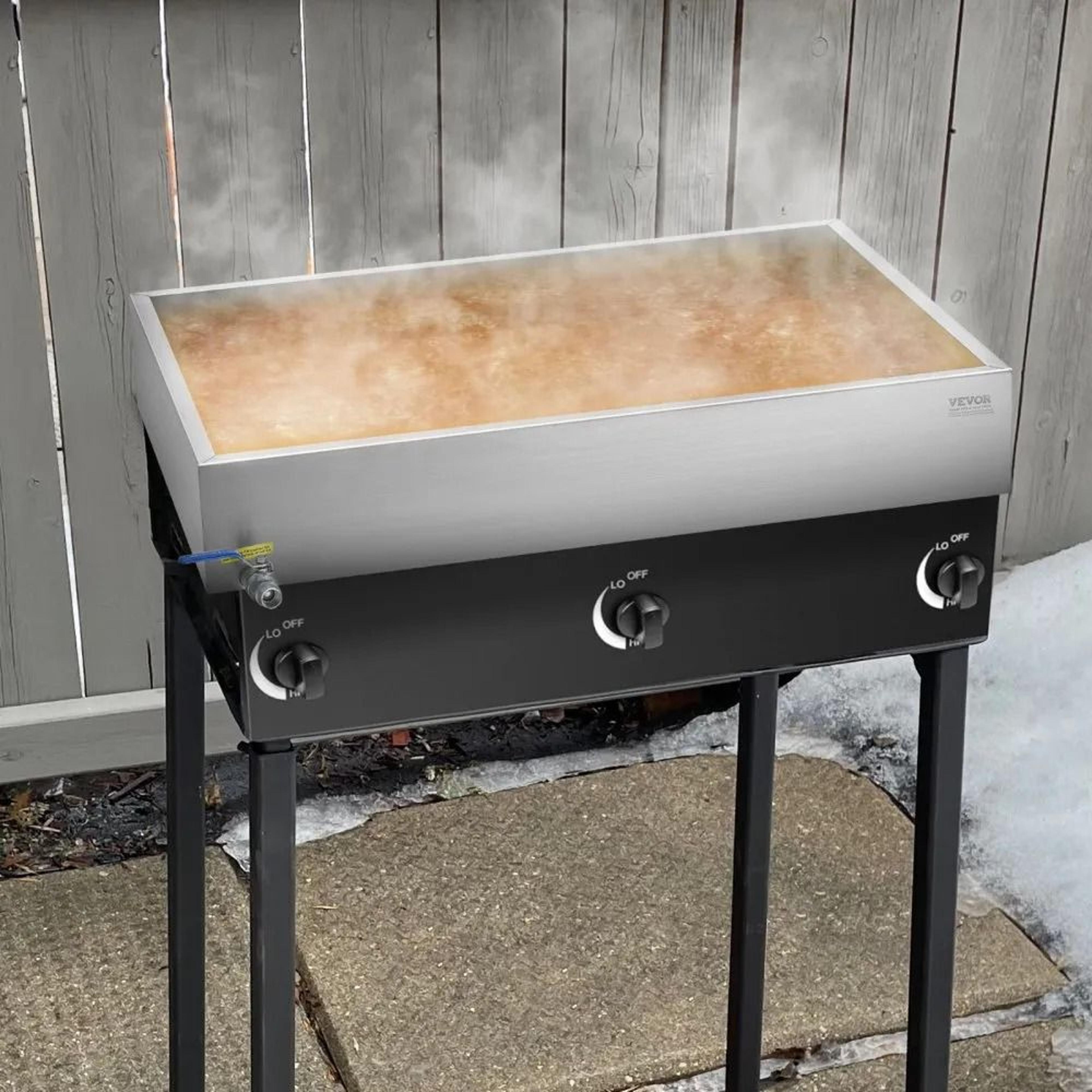 224 Gallon Maple Syrup Evaporator Pan 304 Stainless Steel With Adjustable Valve 6