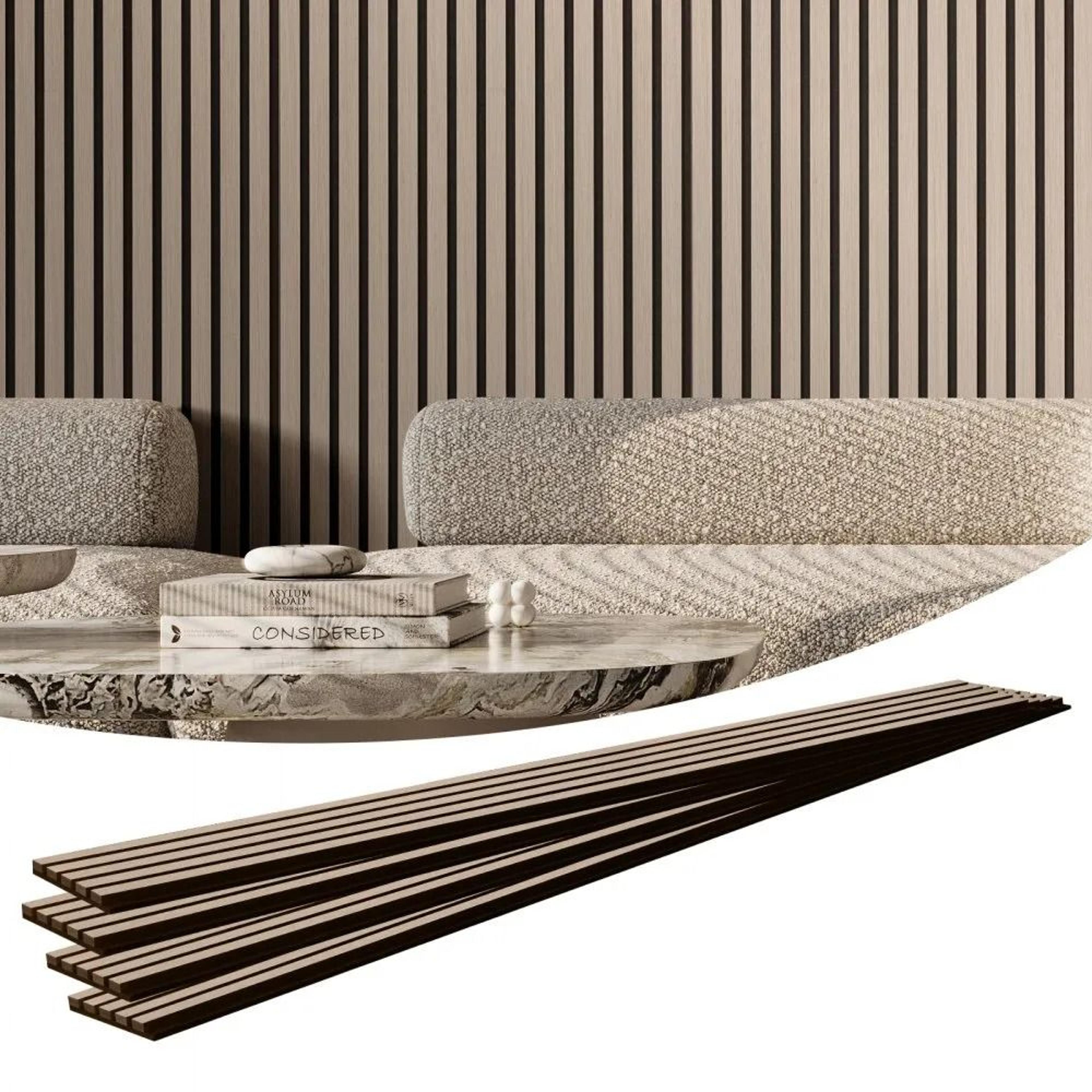 wood slat acoustic wall panels 94.5 inch mdf noise reducing panels silverwood 4 piece set