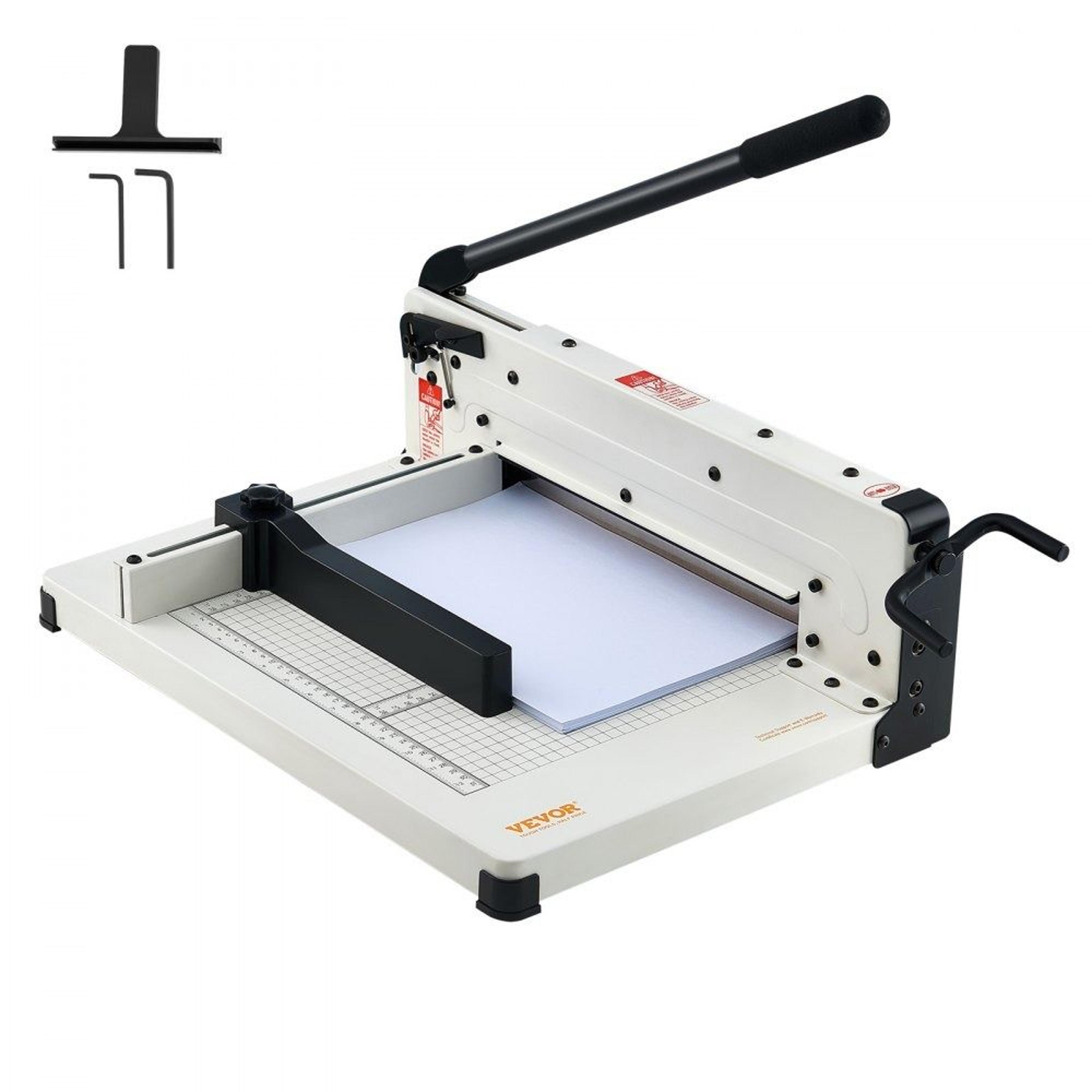 12 inch heavy duty guillotine paper cutter 400 sheet capacity steel stack paper trimmer