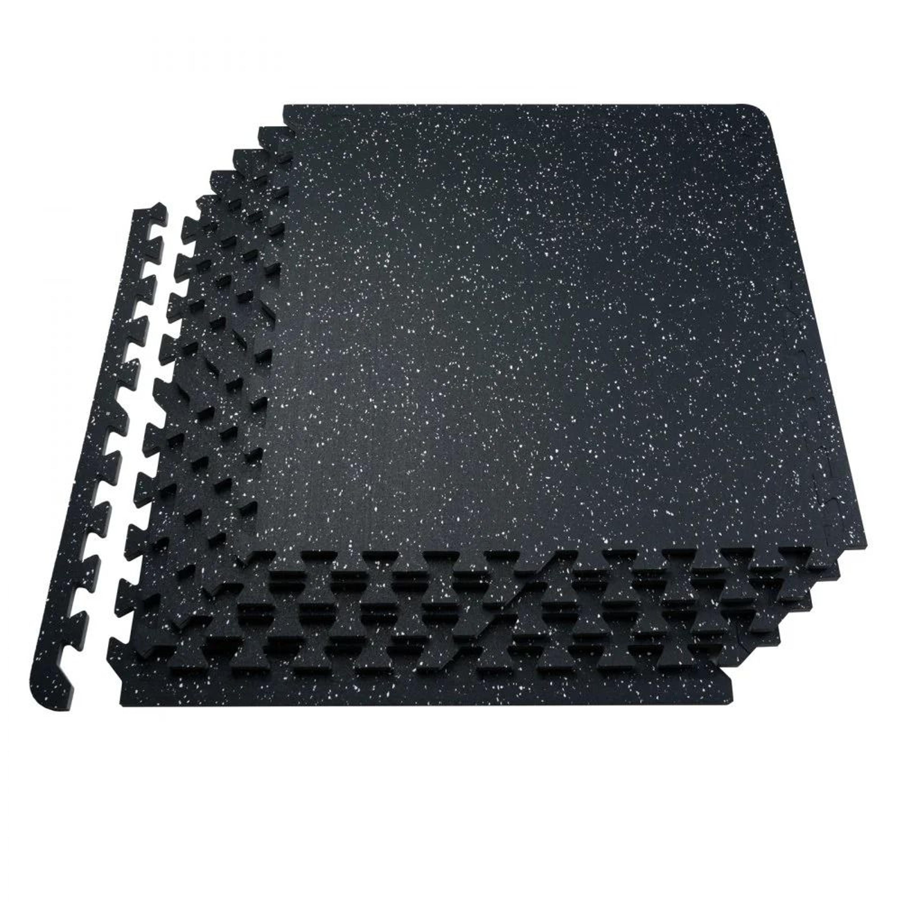 interlocking gym floor mats 25 piece rubber top eva foam tiles 100 sq ft coverage