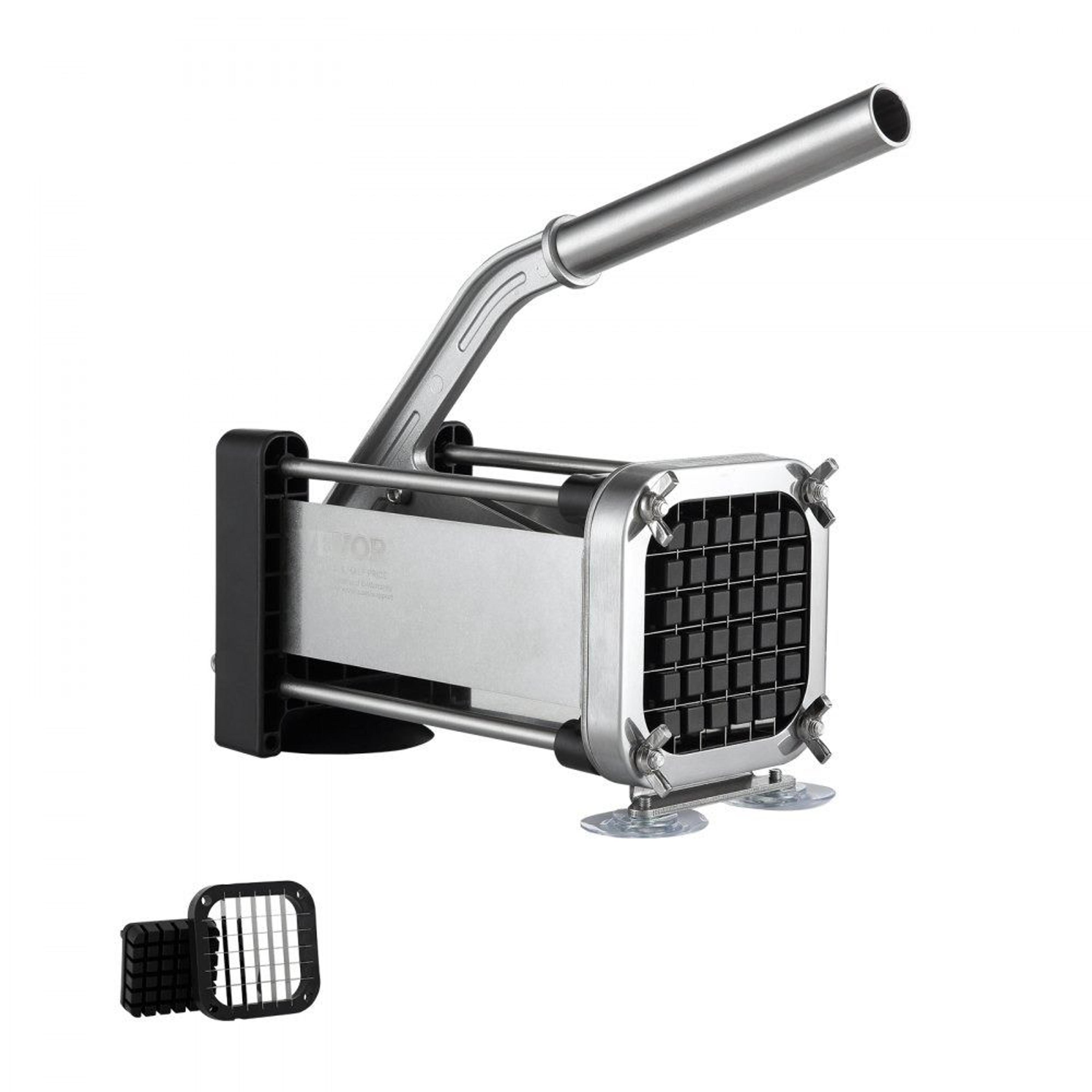 french fry cutter with 1/2-inch stainless steel blade manual potato slicer