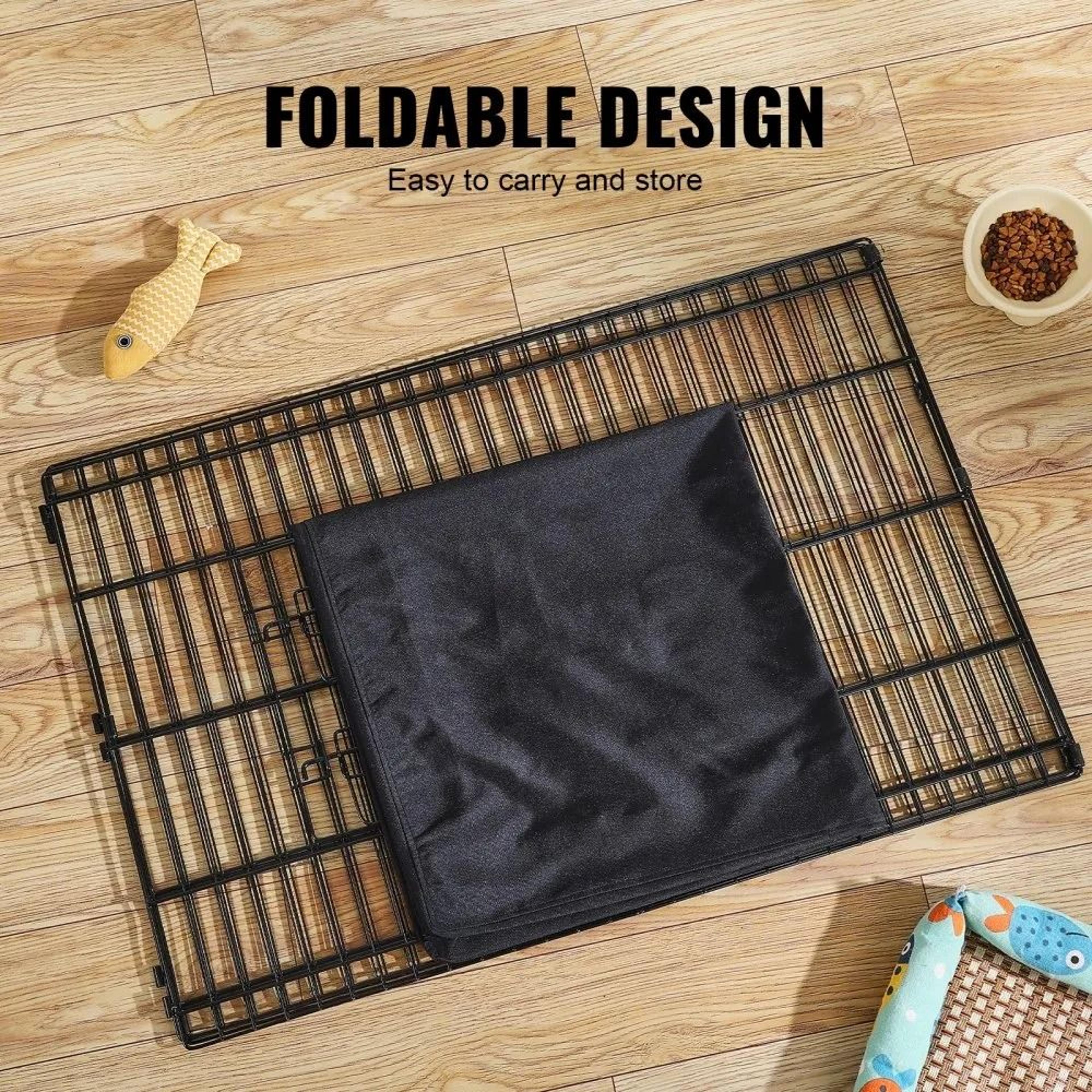Foldable Metal Dog Playpen With 600D Oxford Fabric Bottom Pad 24 X 36 X 36 In 3