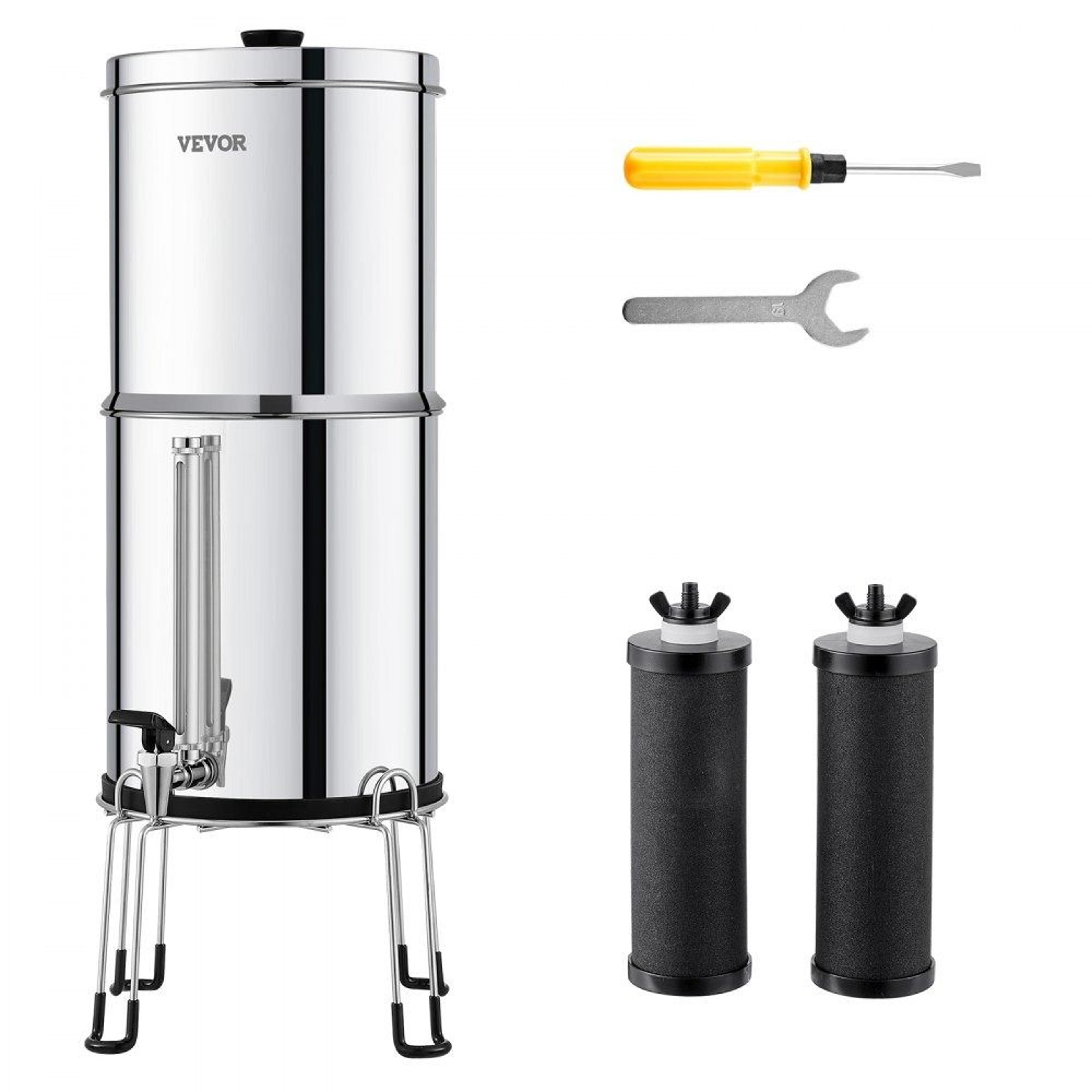 gravity fed water filter system stainless steel countertop water filtration system