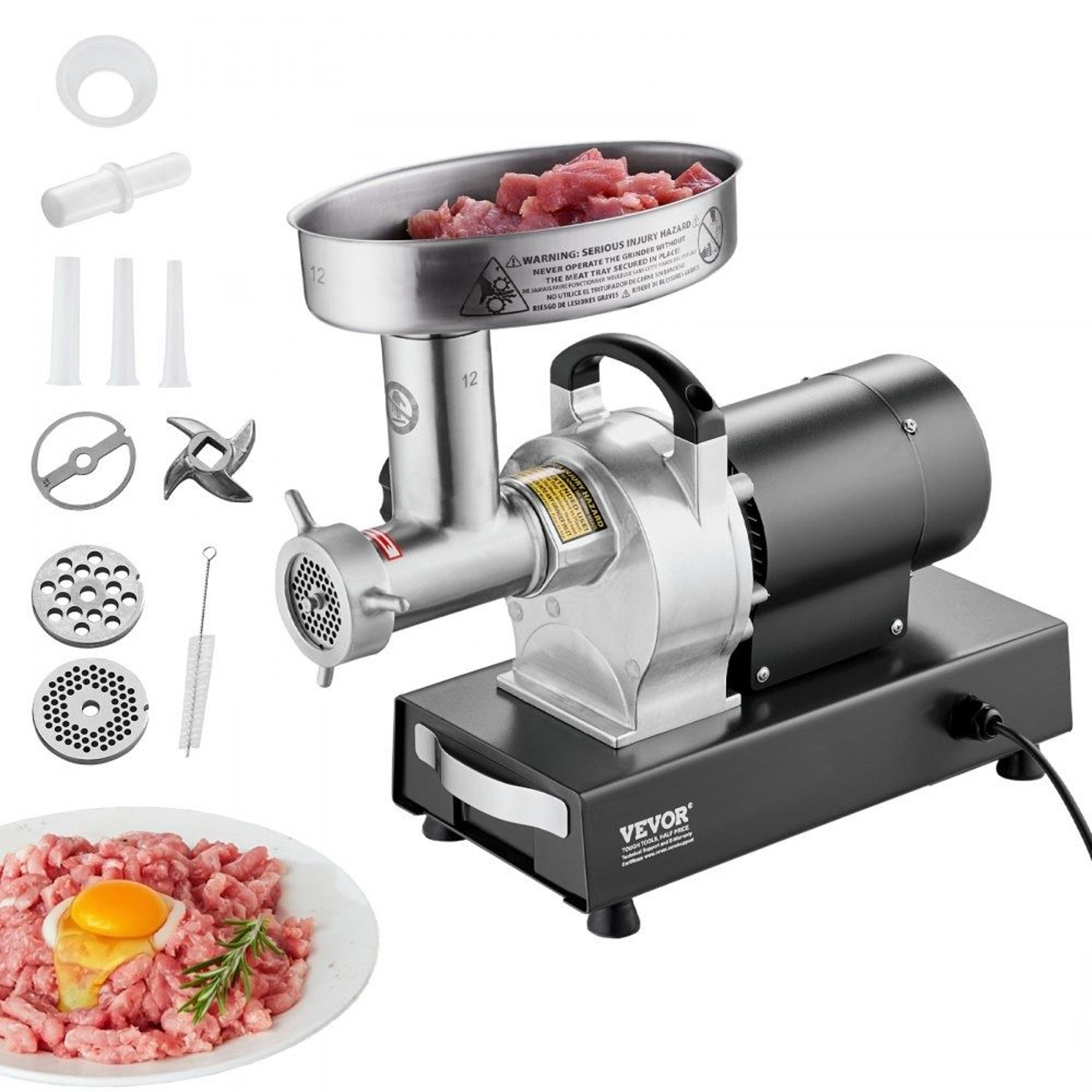 electric meat grinder 550w stainless steel 9 lbs per minute with sausage maker