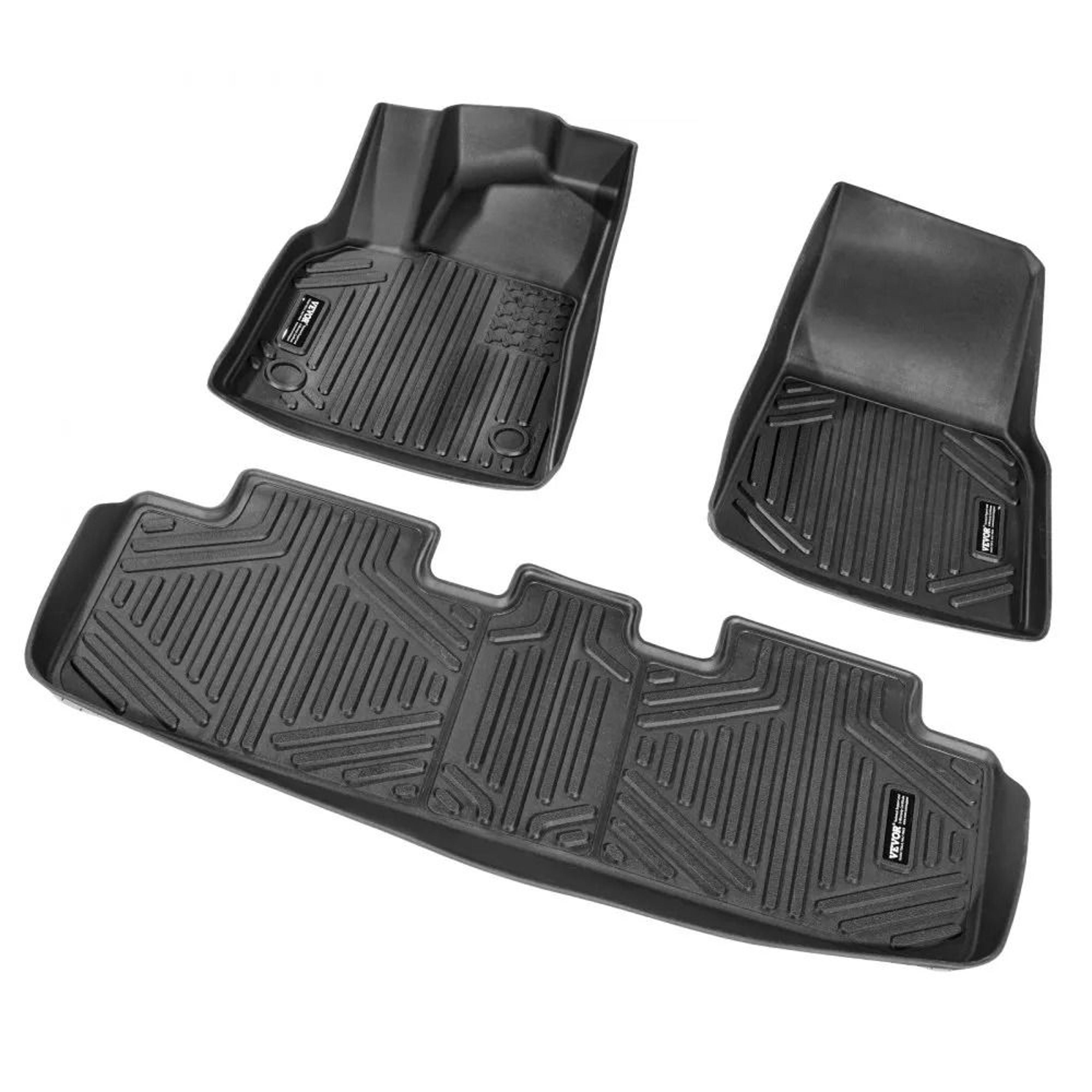 automotive floor mats for tesla model y 2021-2024 tpe all weather floor liners