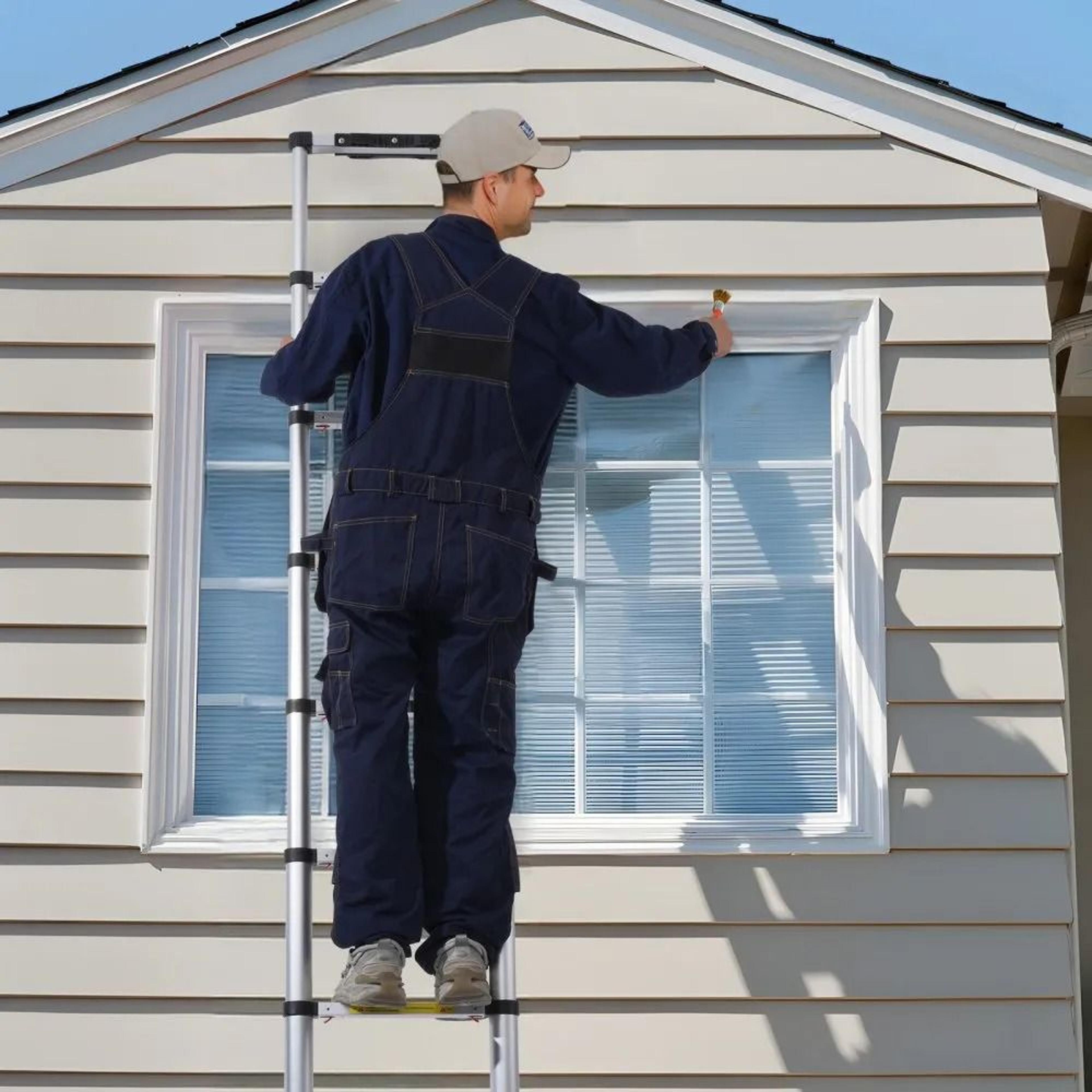 Telescoping Ladder 85FT Aluminum Collapsible Extension Ladder 375 LBS Capacity 5