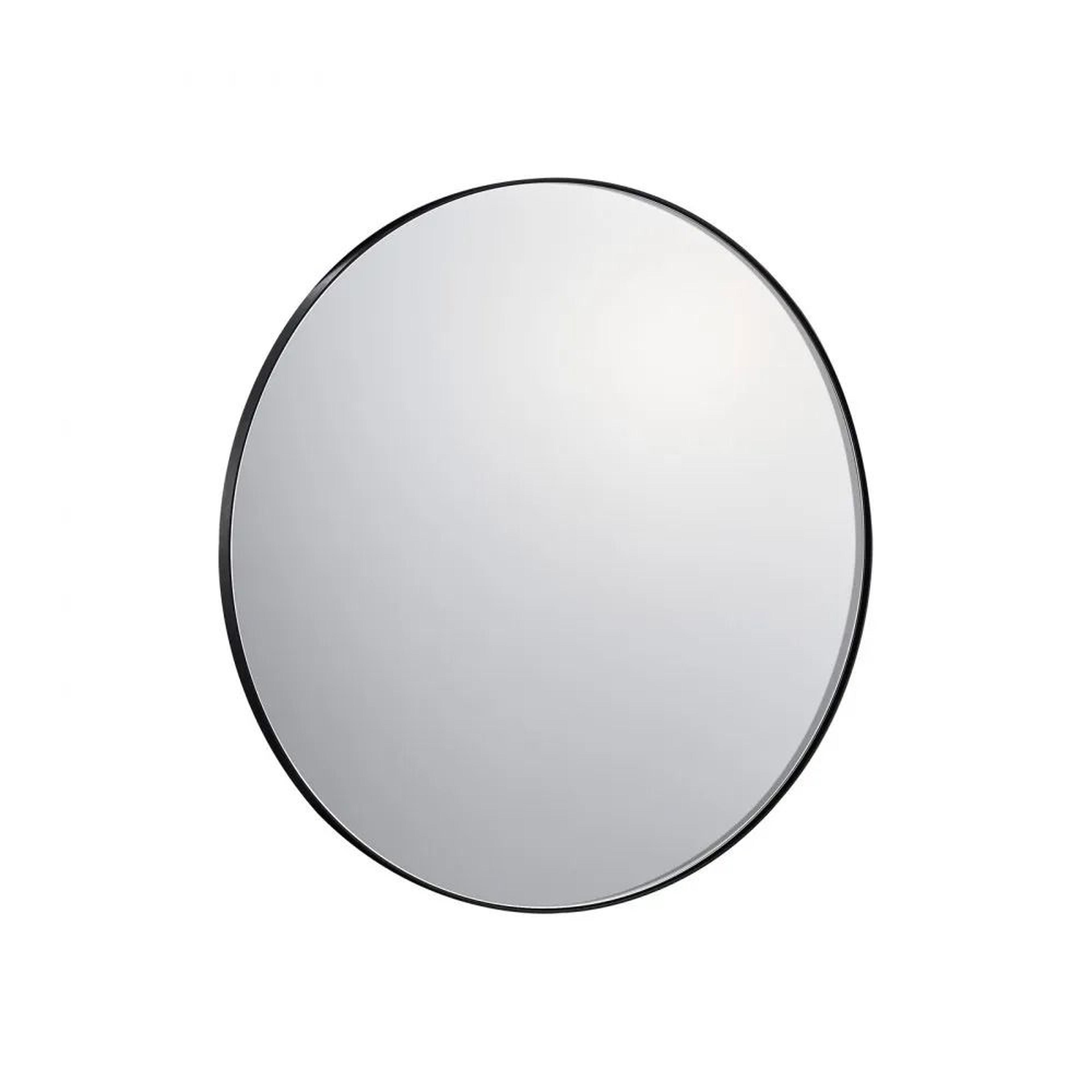 30 inch round wall mounted makeup mirror with aluminum alloy frame and shatter proof film