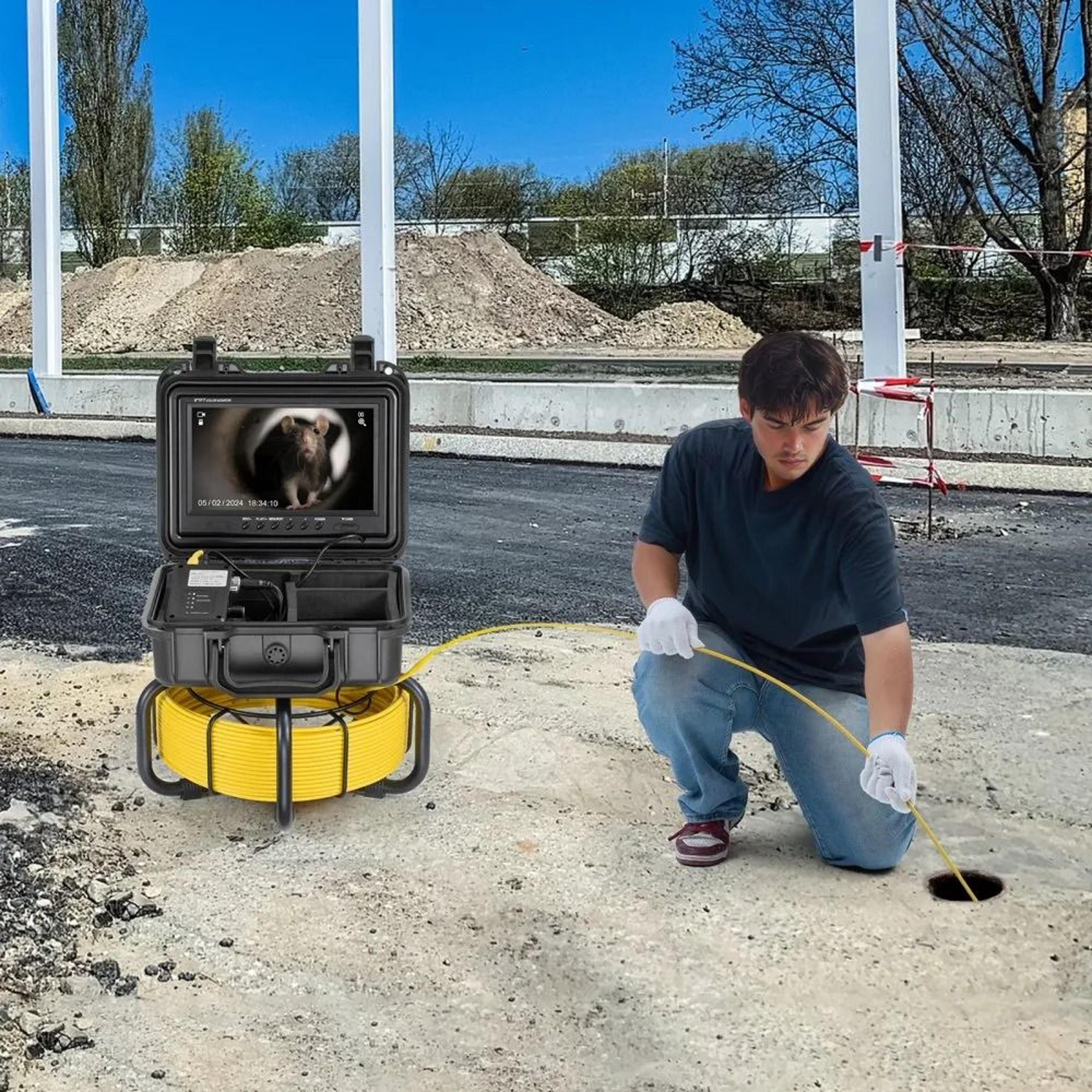98 Ft SelfLeveling Sewer Camera With 9 Inch 1080P Screen And 32GB Card 6