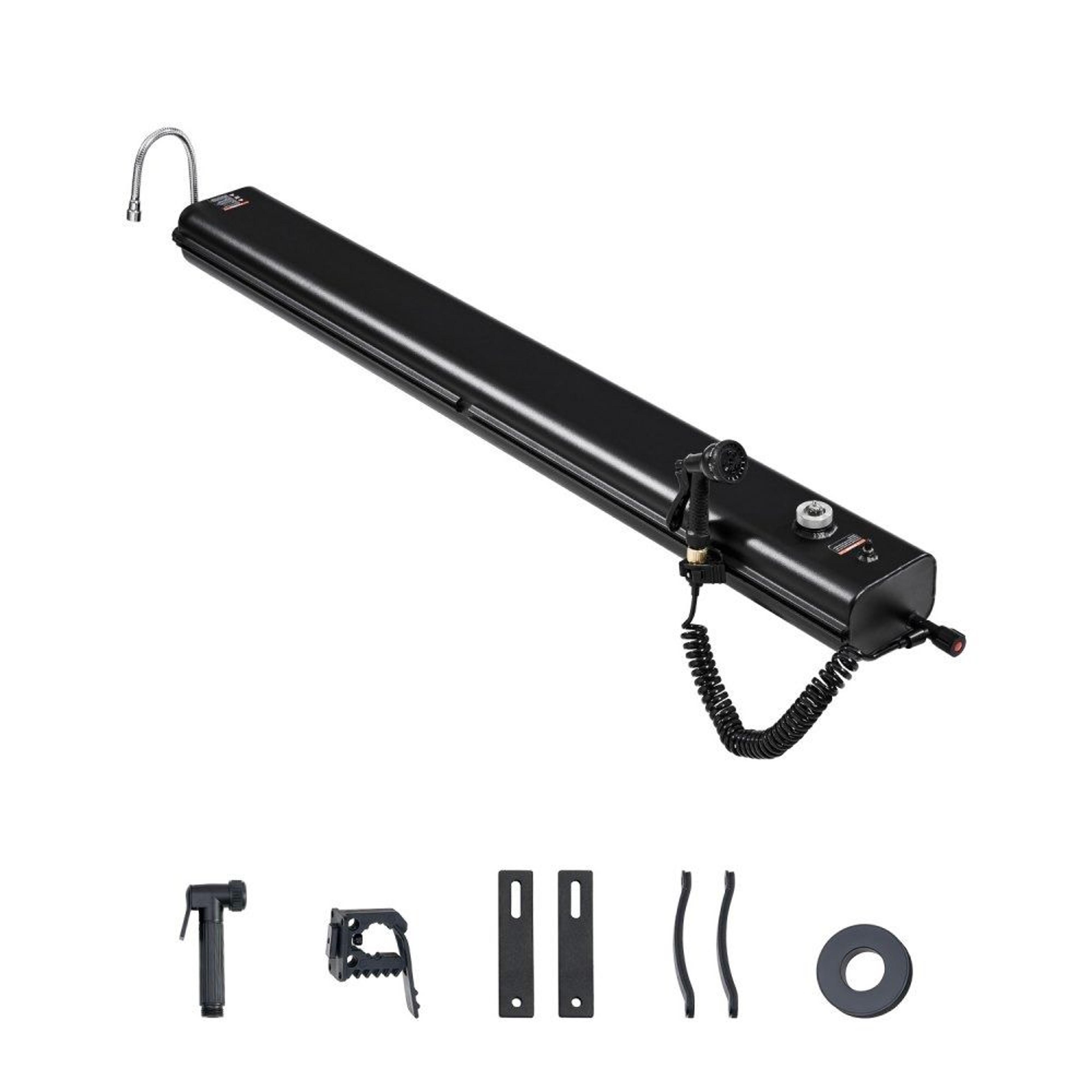 roof rack water tank 8 gal multi-dispensing outdoor tank with splash-guard panels t-slot mount