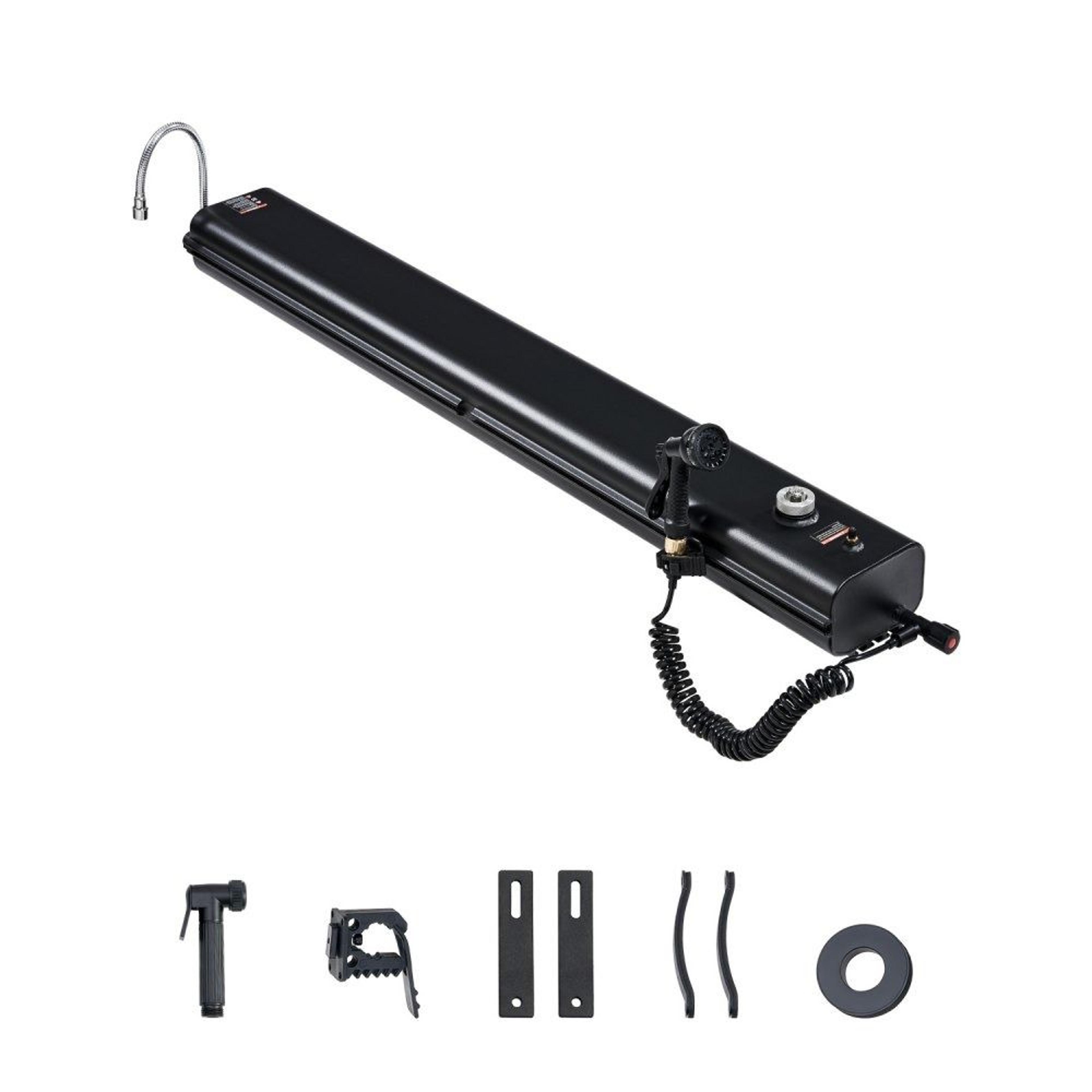 7 gallon aluminum roof rack water tank with pressurization port and splash guard