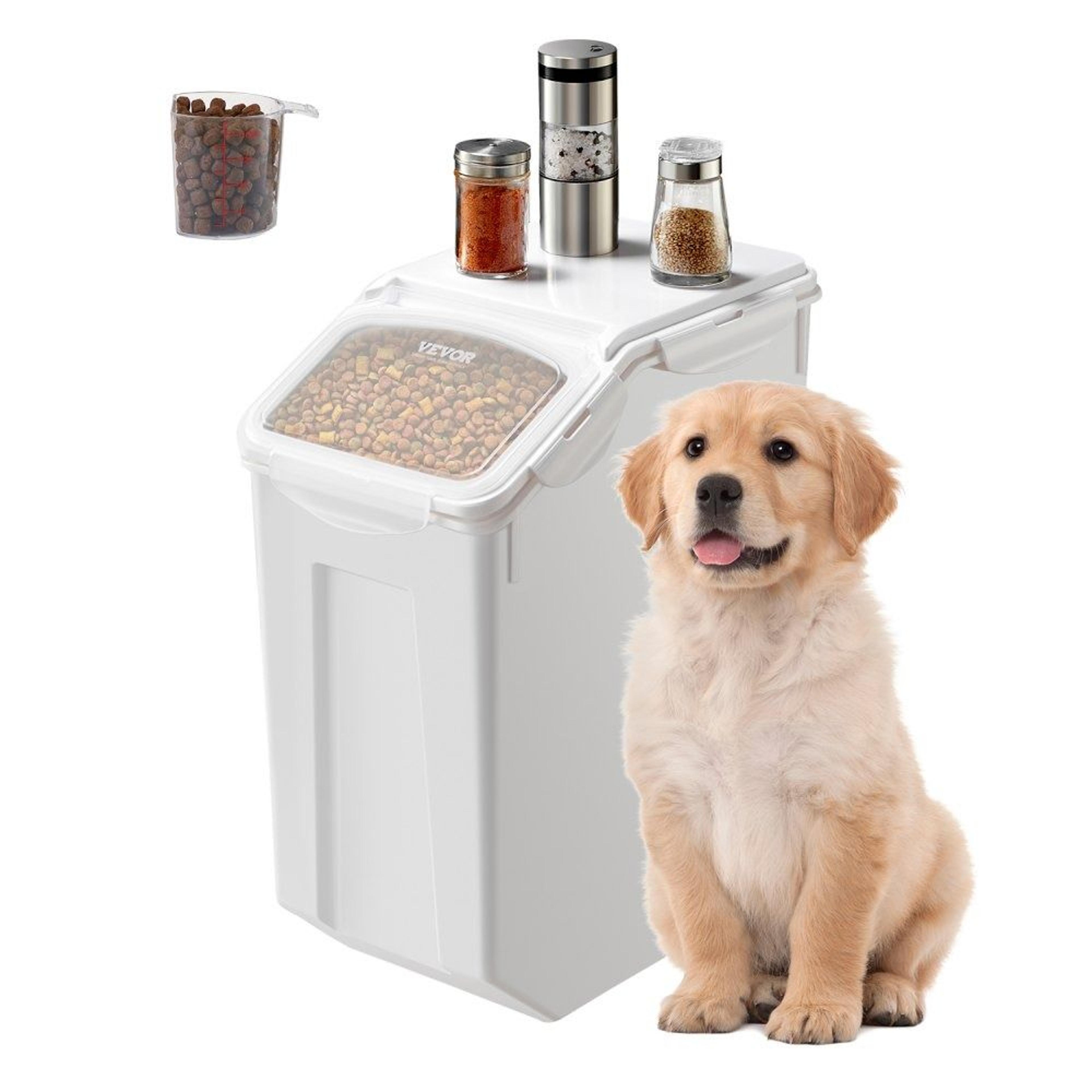 4.5 gallon airtight rice storage container bin with wheels for kitchen grain and pet food