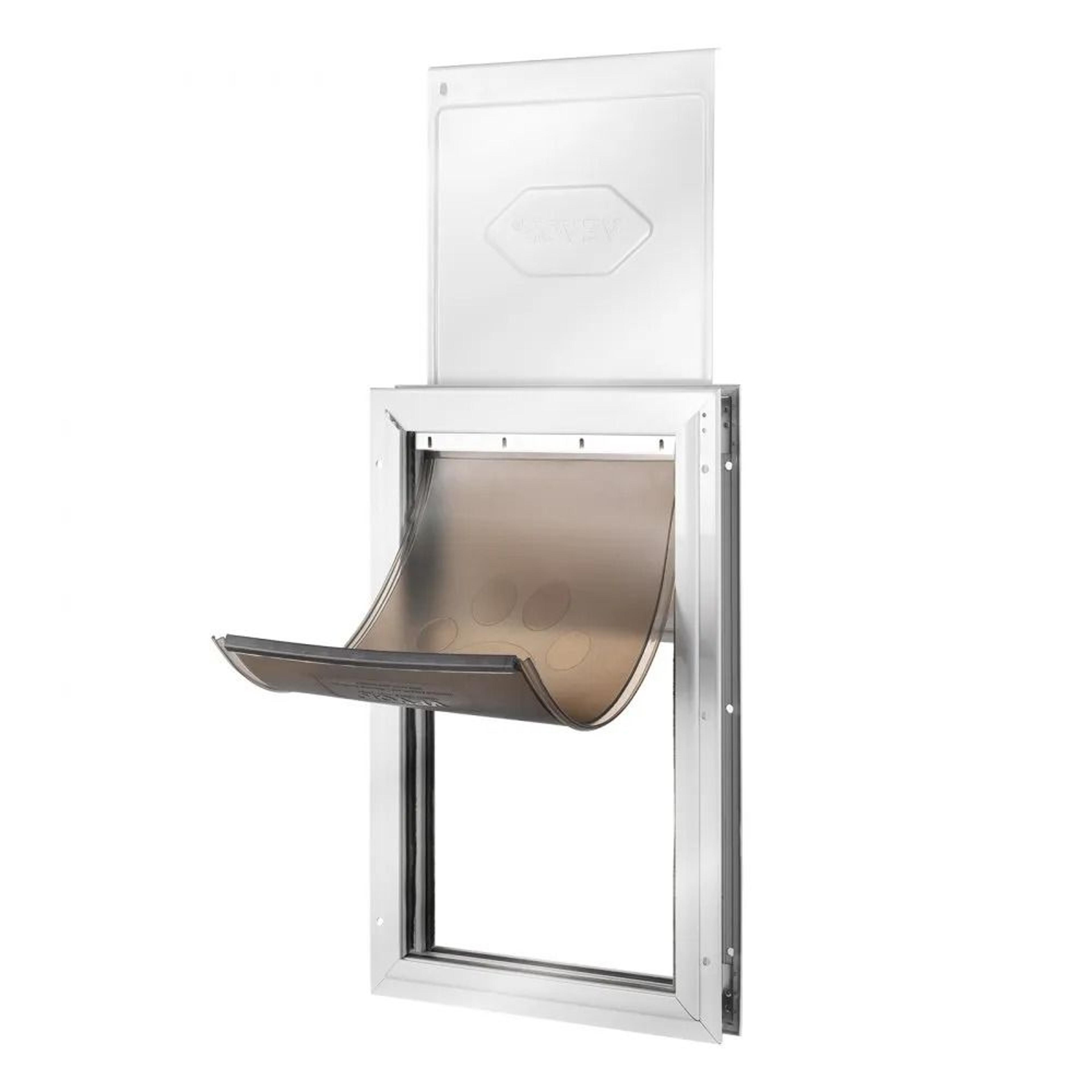 Weatherproof Small Aluminum Pet Door With Lock And Magnetic Flap 7