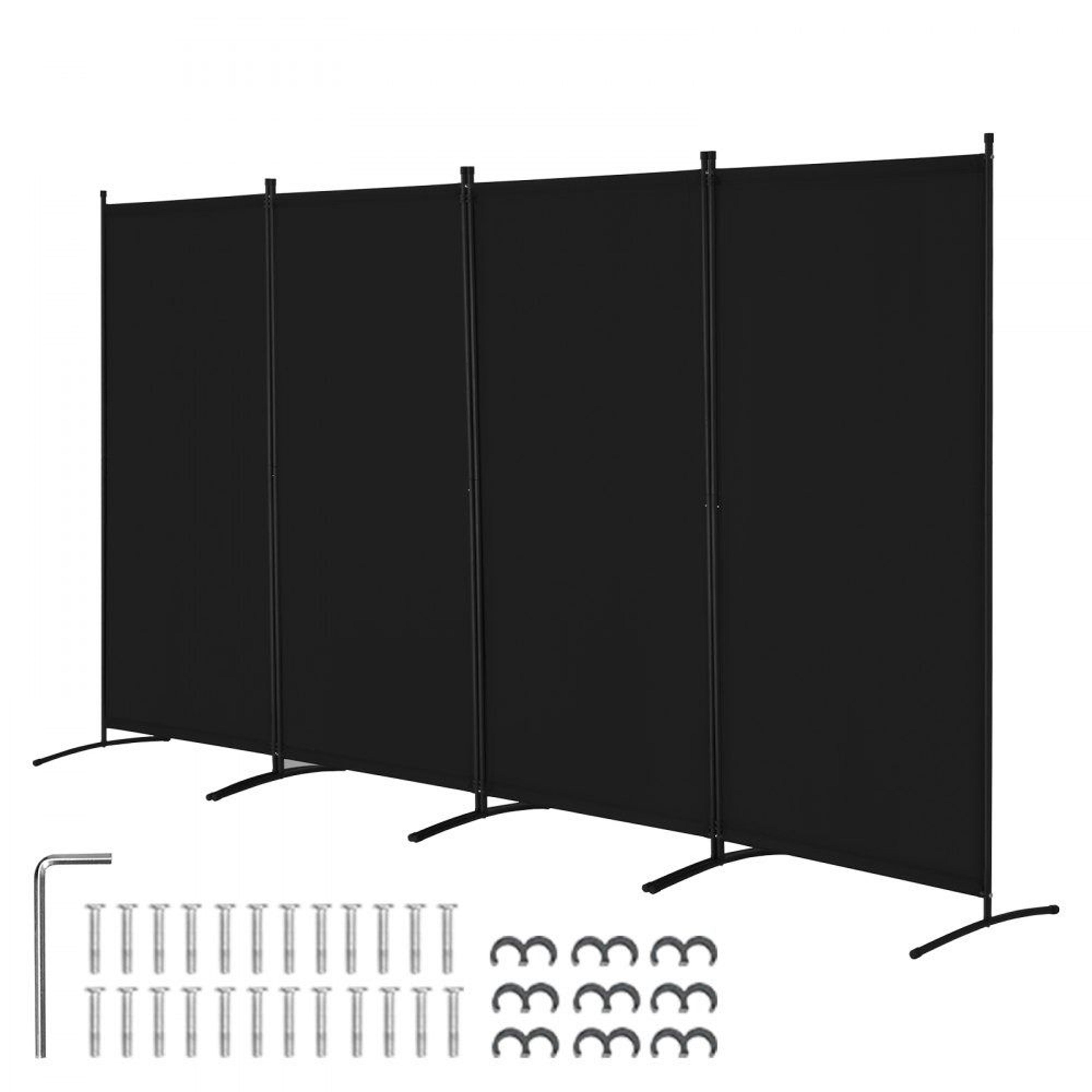 4 panel folding room divider oxford fabric portable privacy screen