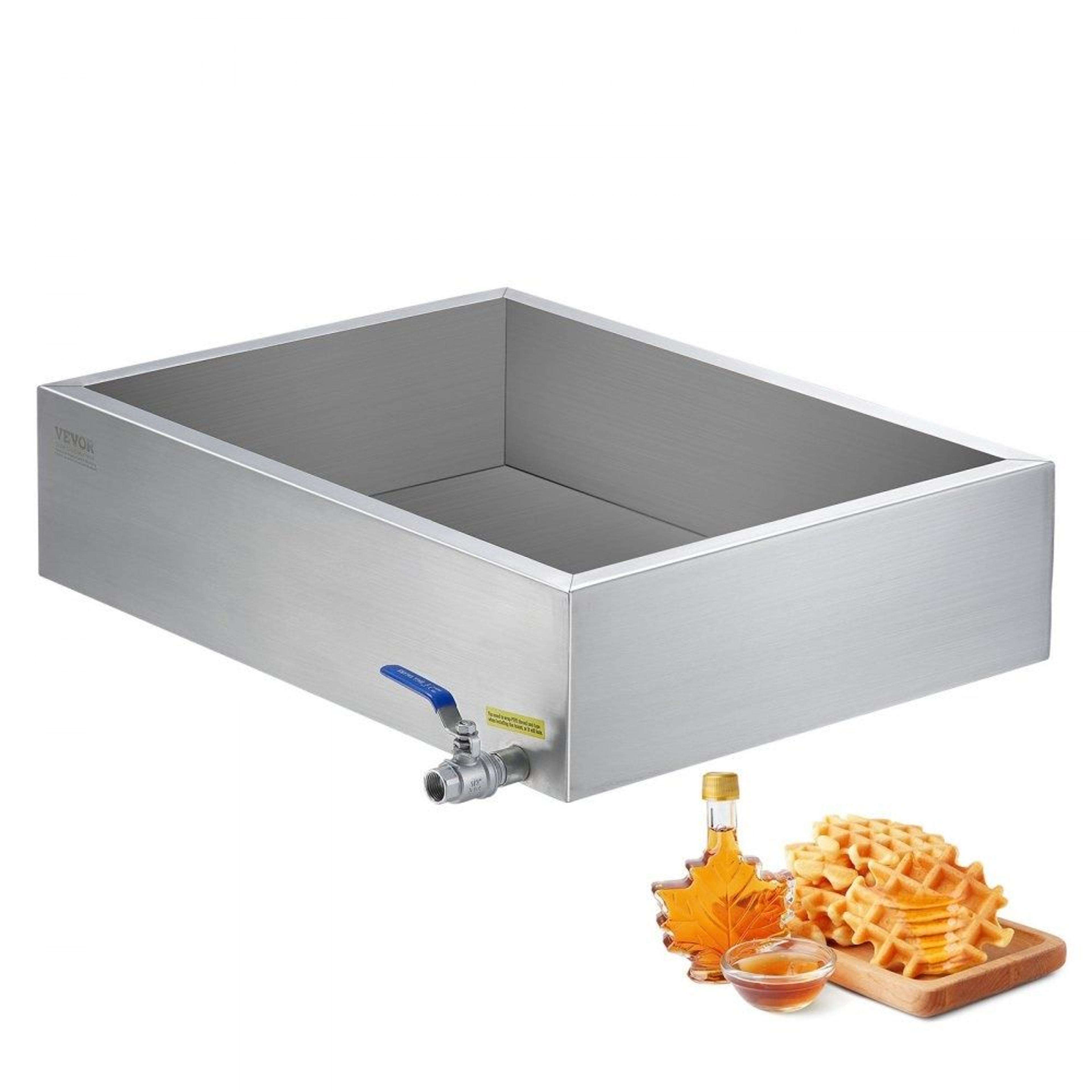11.2 gallon stainless steel maple syrup evaporator pan with valve