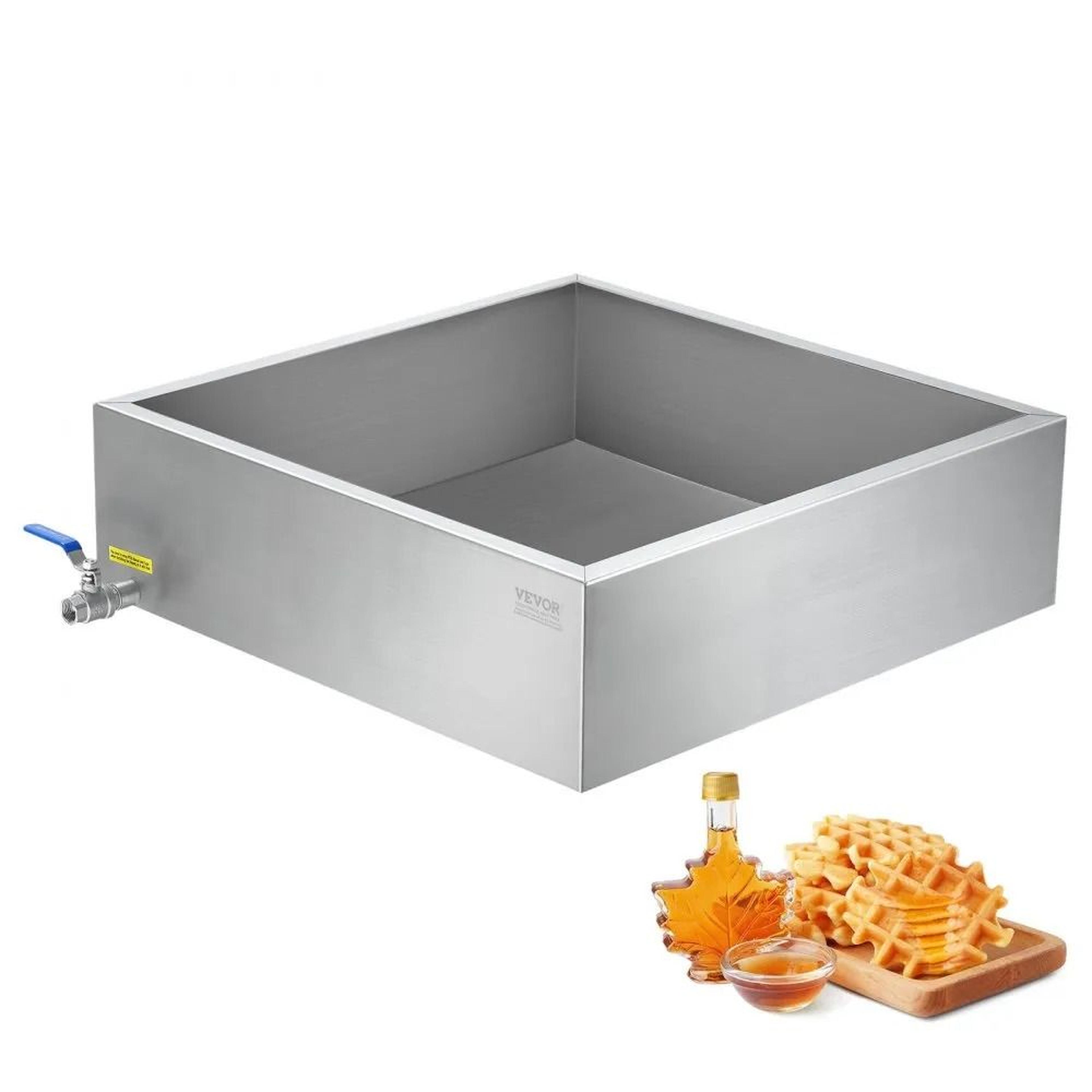 17.5 gallon maple syrup evaporator pan 304 stainless steel flat sap pan with valve