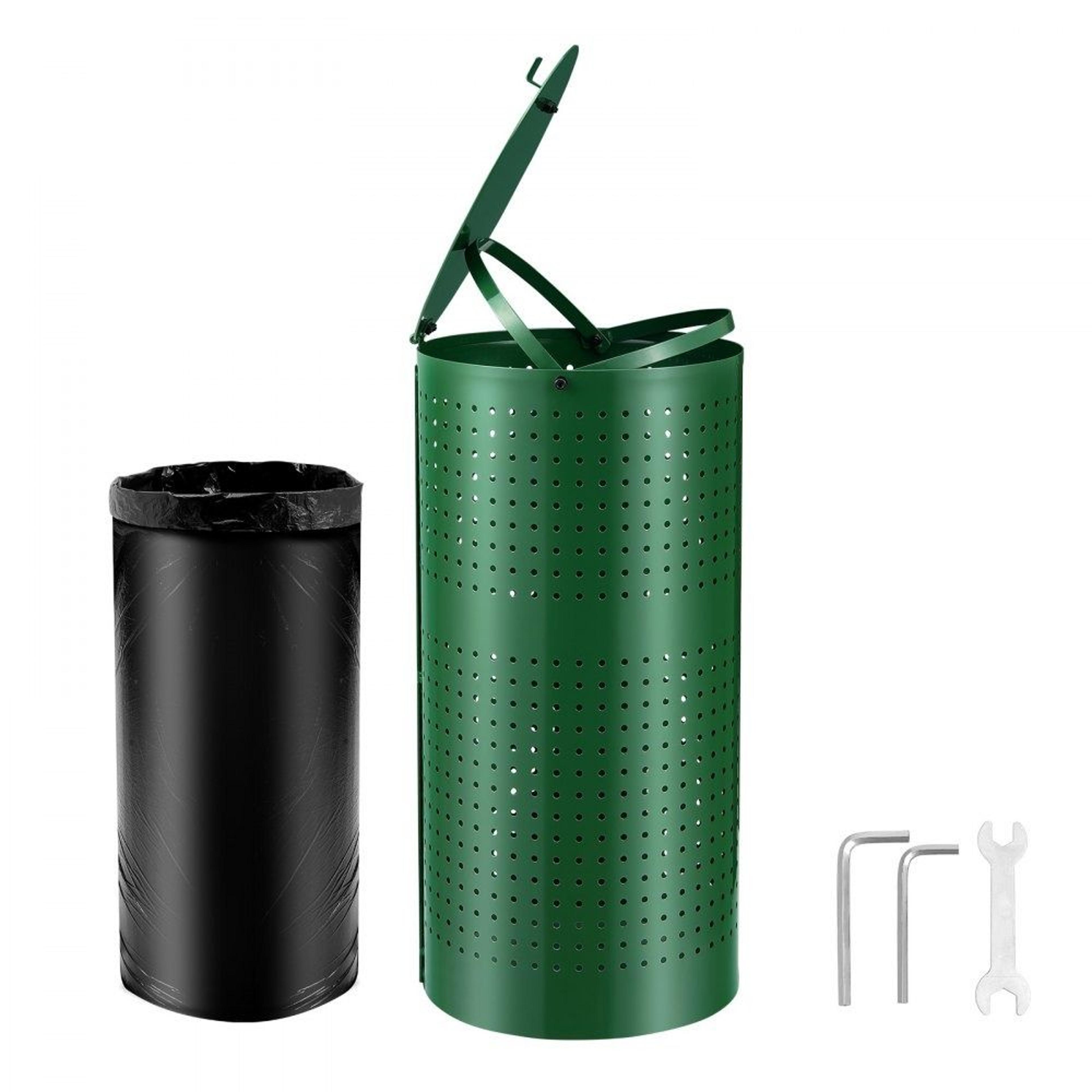 outdoor dog poop trash can 11.5 gallon waste bin with lid and 50 liners