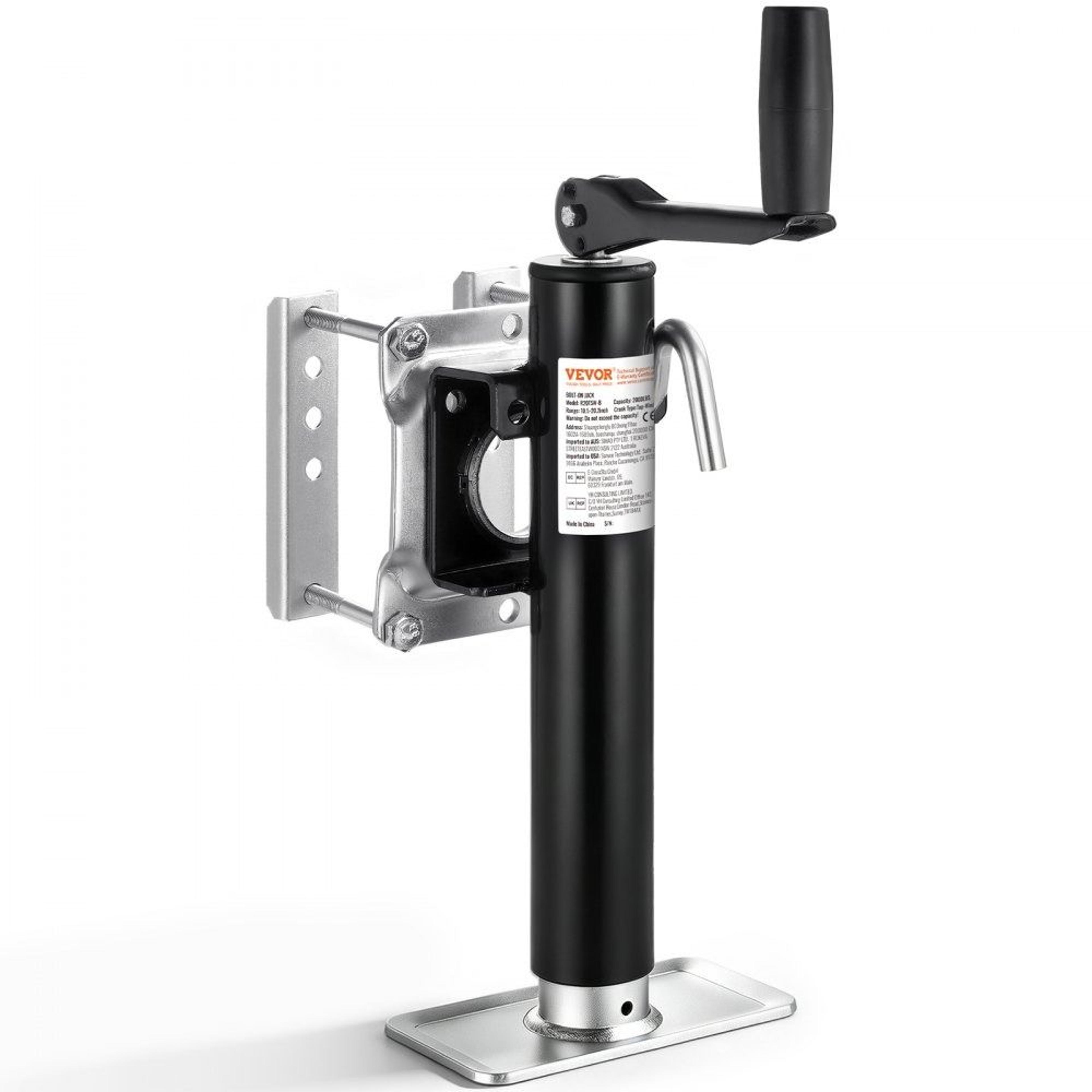 swivel bolt-on heavy duty trailer jack stand with handle 2000 lbs dynamic load capacity