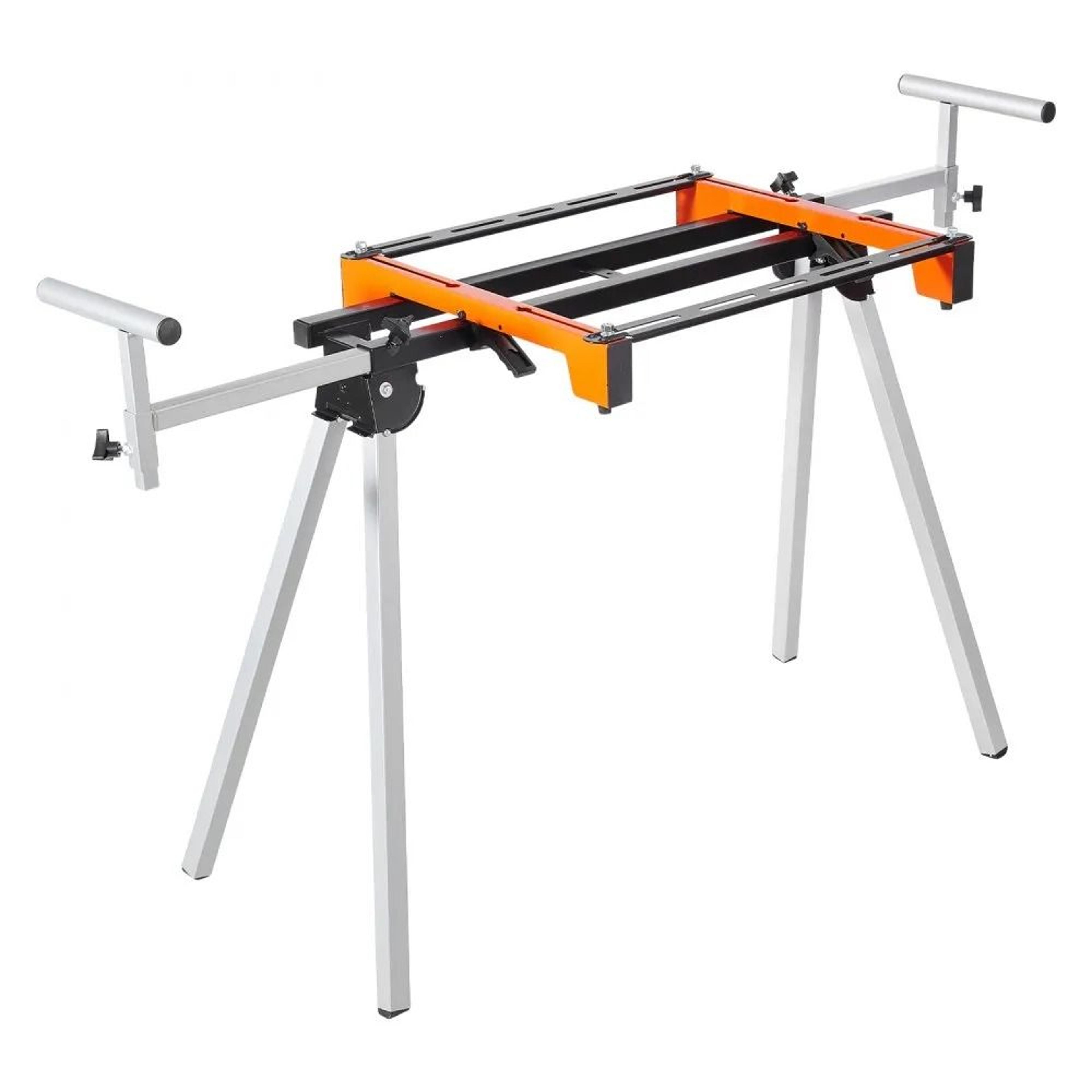 collapsible steel miter saw stand with mounting brackets 300 lbs capacity