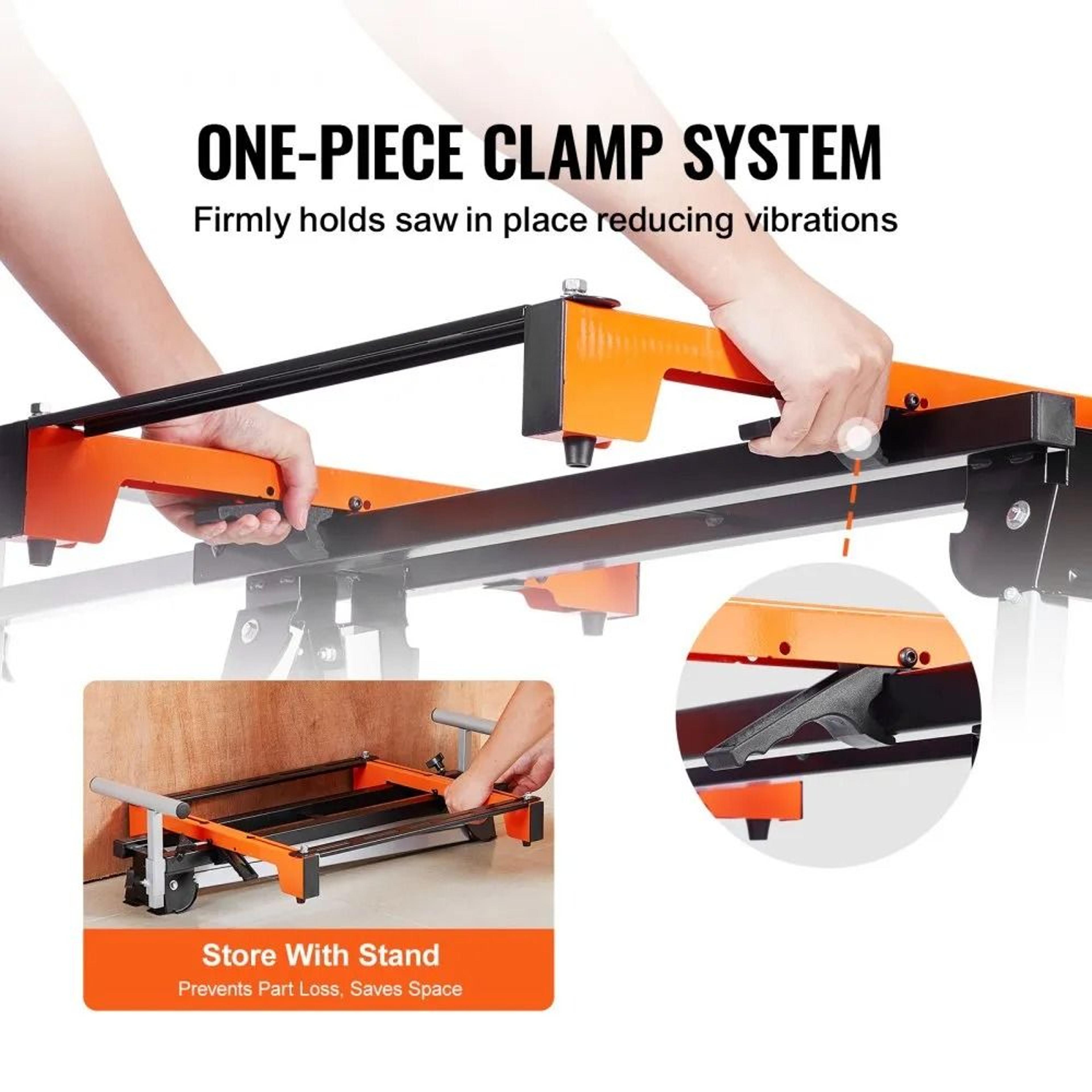 Collapsible Steel Miter Saw Stand With Mounting Brackets 300 Lbs Capacity 4