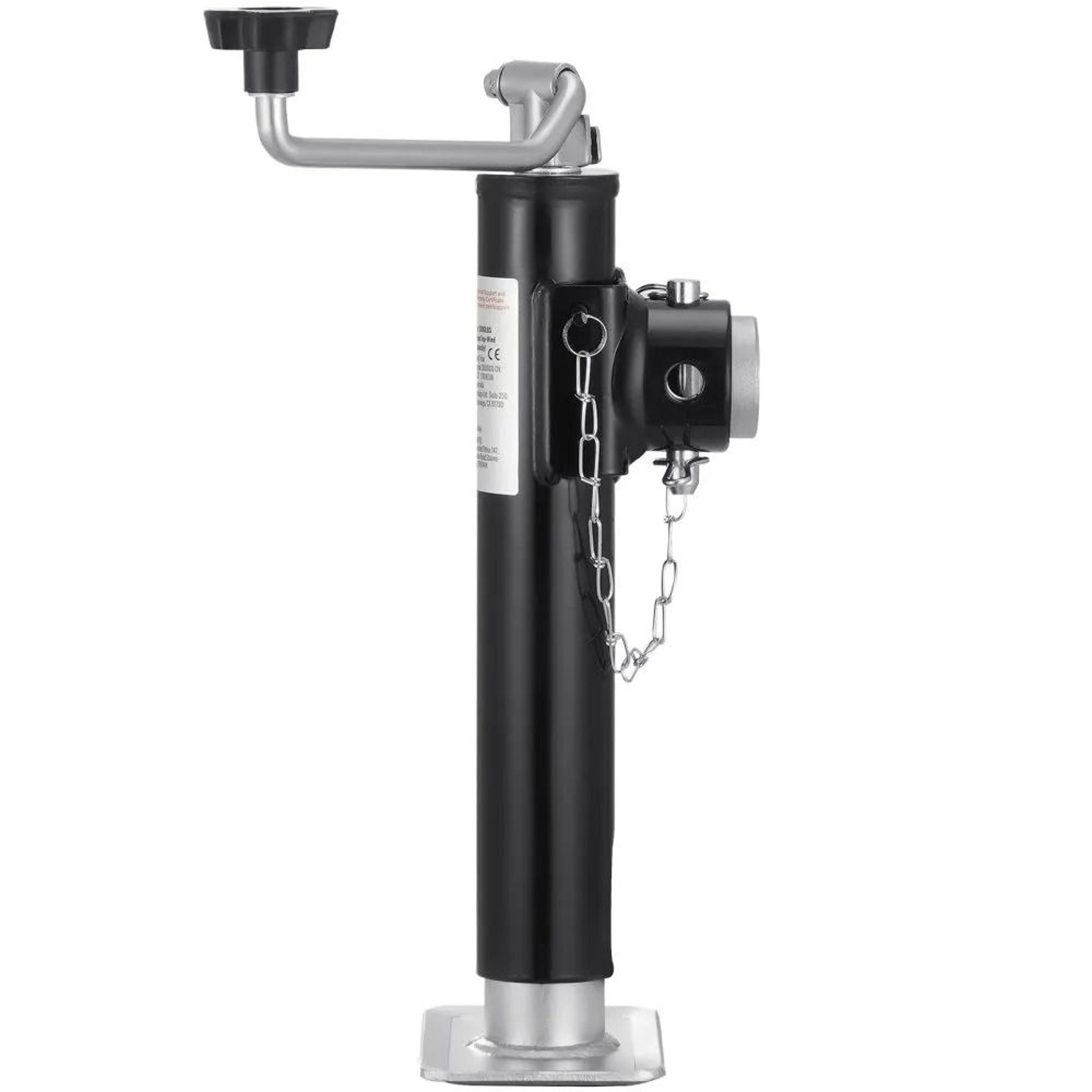 2000 lbs weld-on swivel trailer jack stand with handle 10 inch lift range