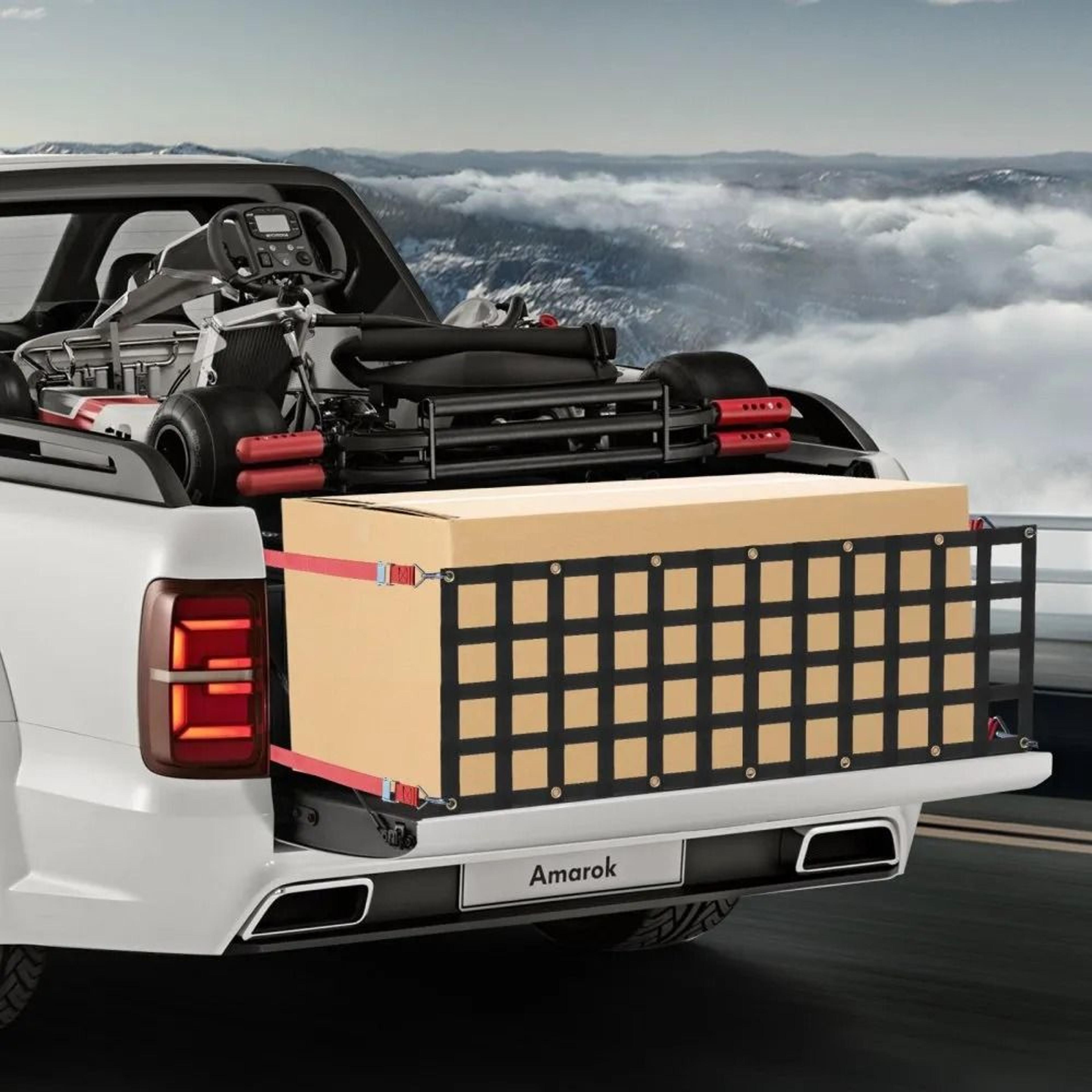 Heavy Duty Tailgate Net 54 In X 18 In Extendable Truck Bed Cargo Mesh With Adjustable Straps 6