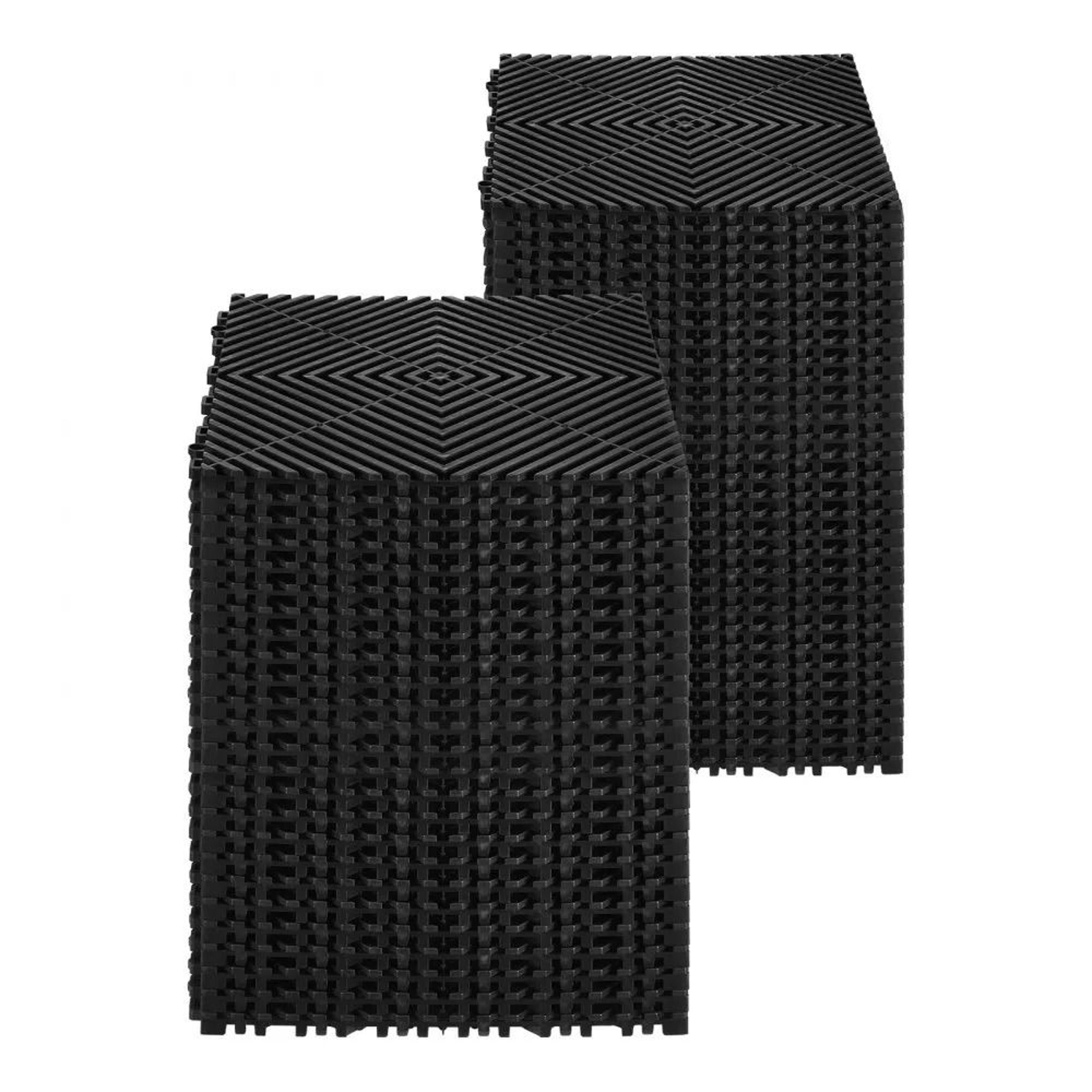24 pack interlocking drainage mats non slip pp modular floor tiles for garage and garden