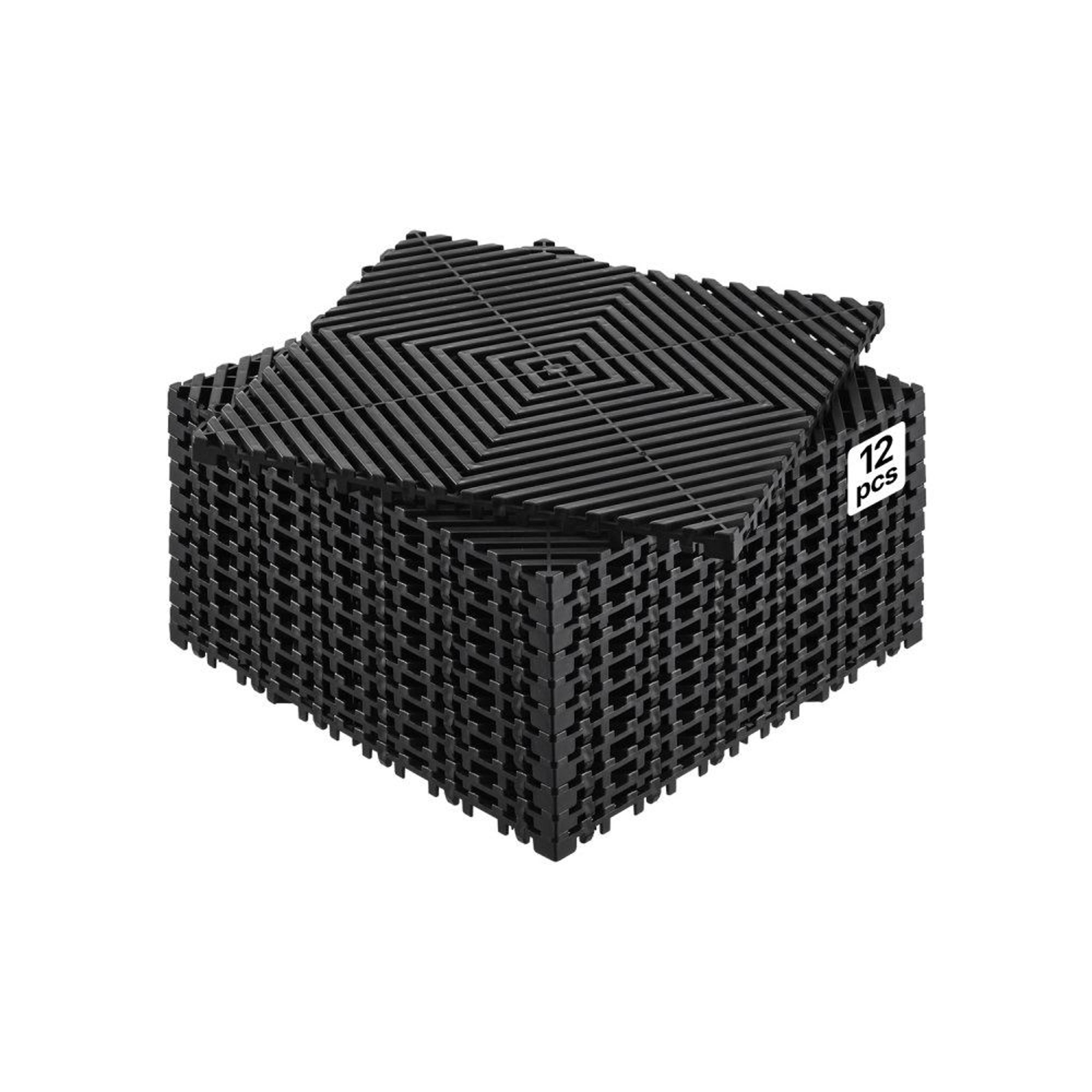 12 pcs interlocking drainage mats 12x12 inch non slip floor tile
