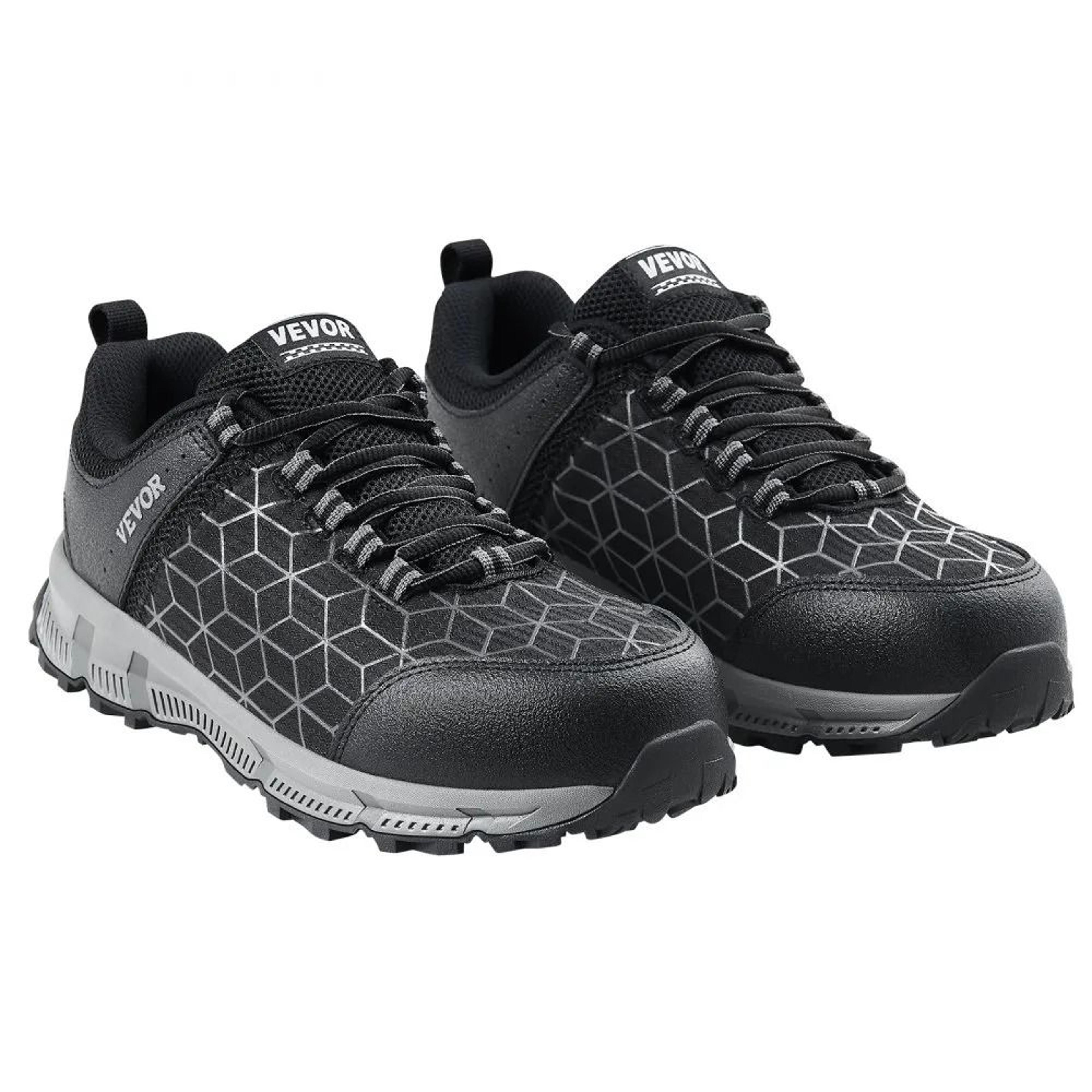steel toe shoes men us size 11 wide lightweight breathable safety sneakers for construction work
